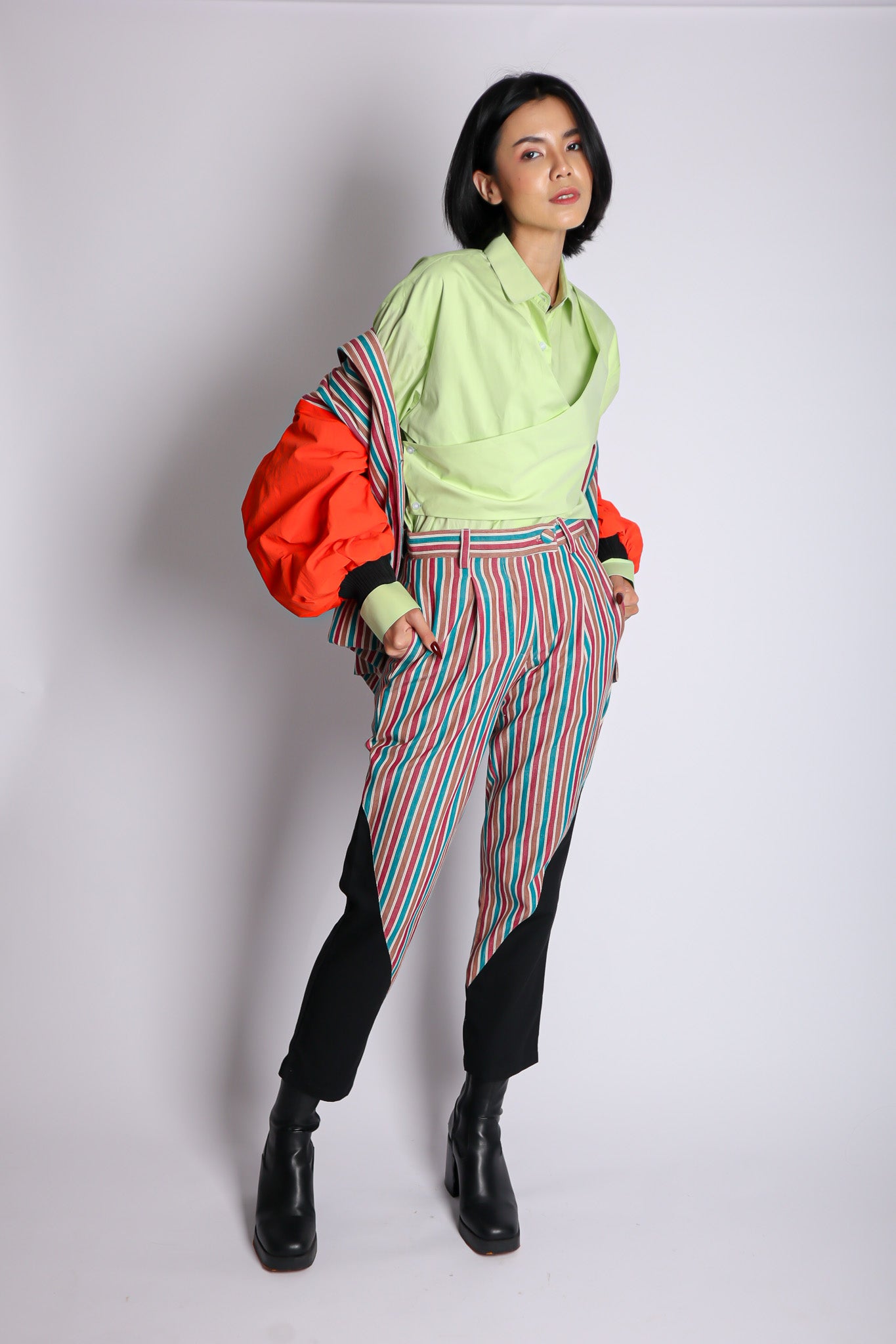 WASTRA MIX PANTS IN RAINBOW