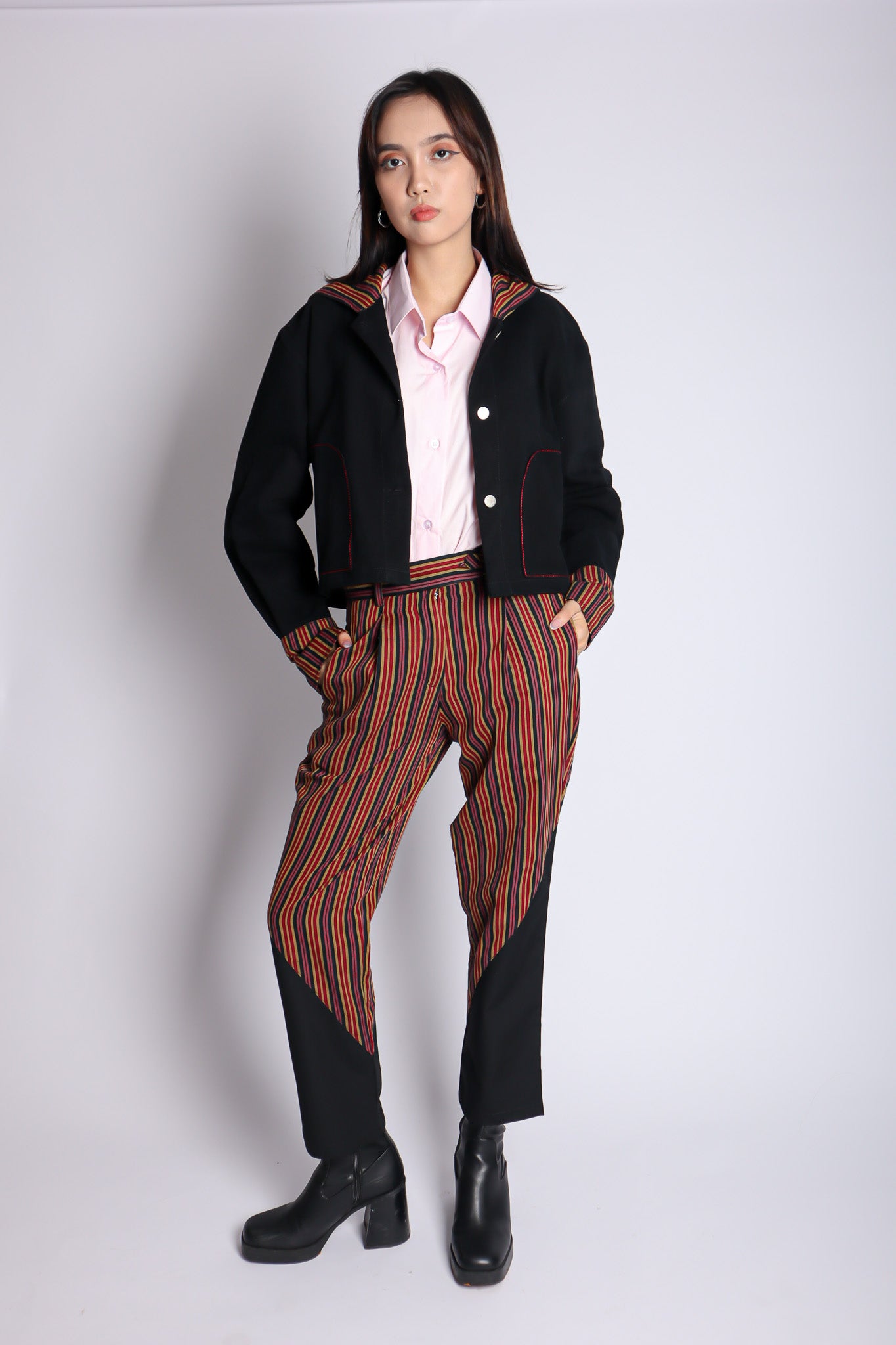 WASTRA MIX PANTS IN ORANGE