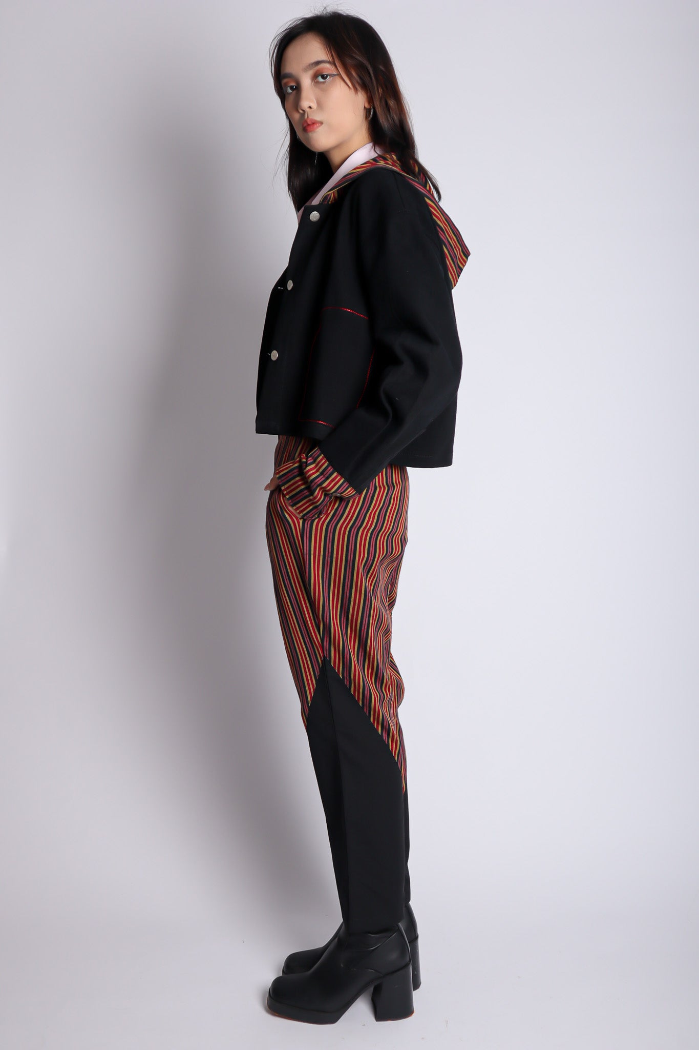 WASTRA MIX PANTS IN ORANGE