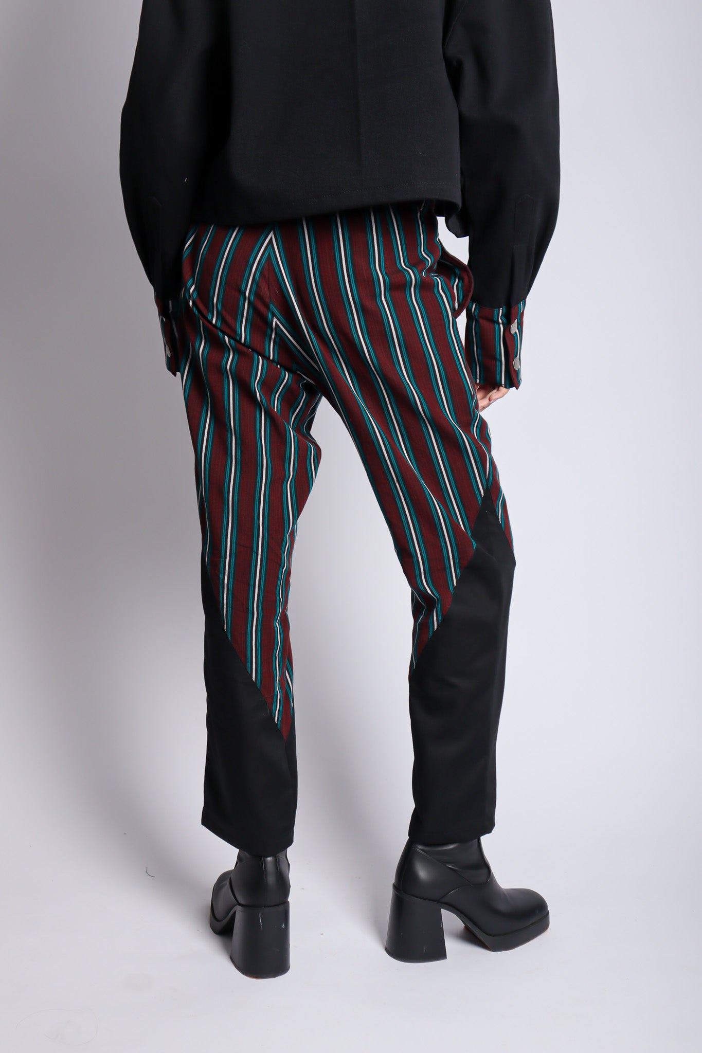 WASTRA MIX PANTS IN MAROON