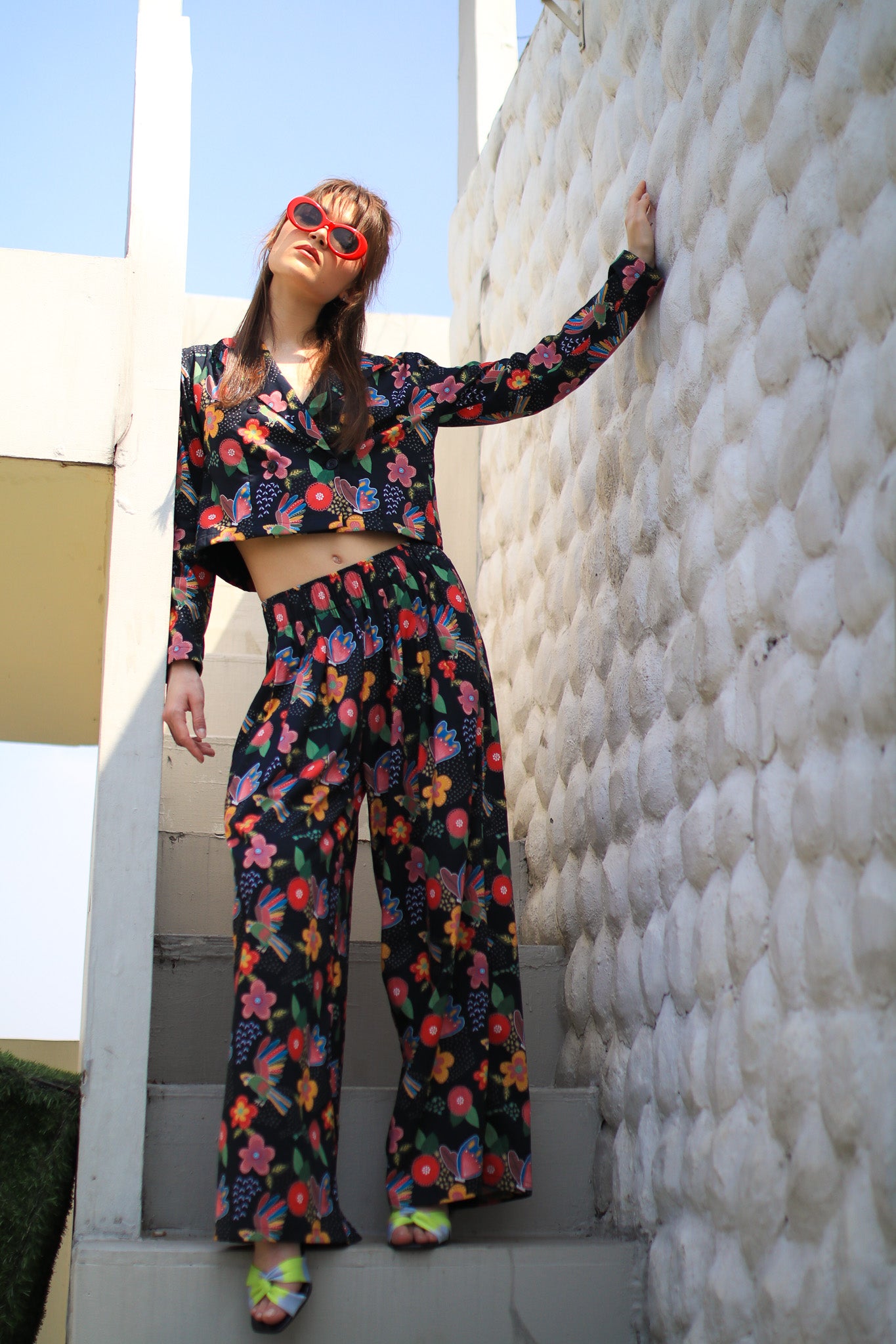 BLACK BIRD HIGHWAIST RUBBER PANTS