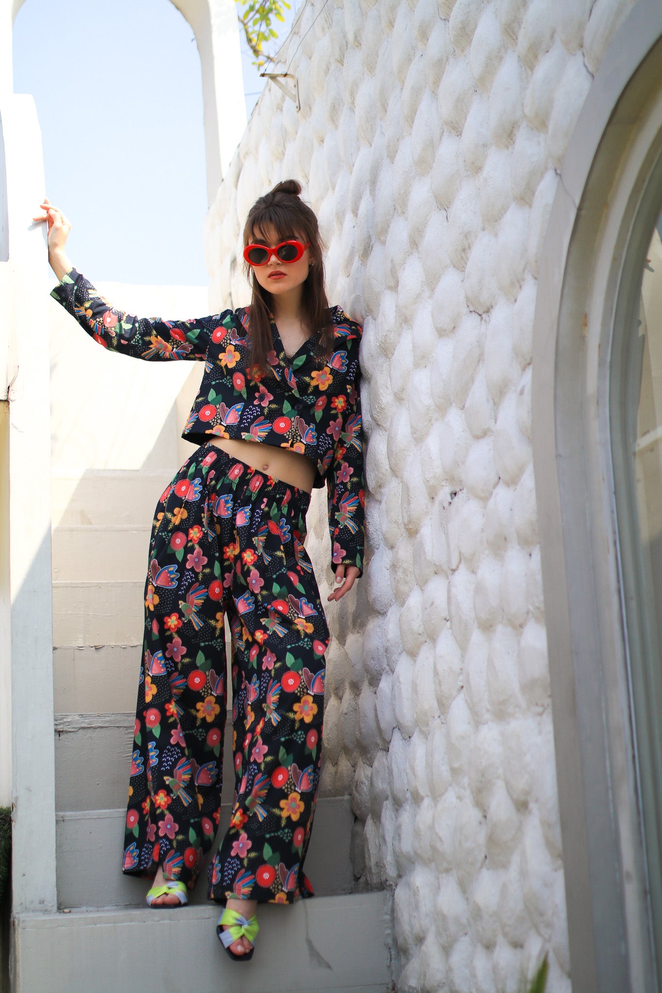 BLACK BIRD HIGHWAIST RUBBER PANTS