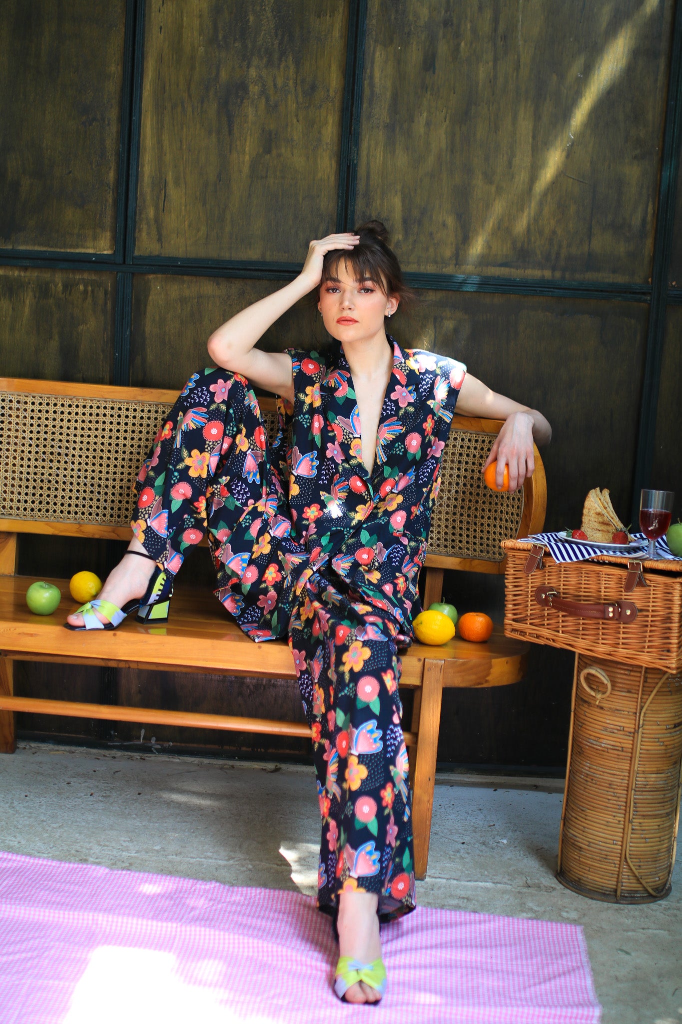 BLACK BIRD HIGHWAIST RUBBER PANTS