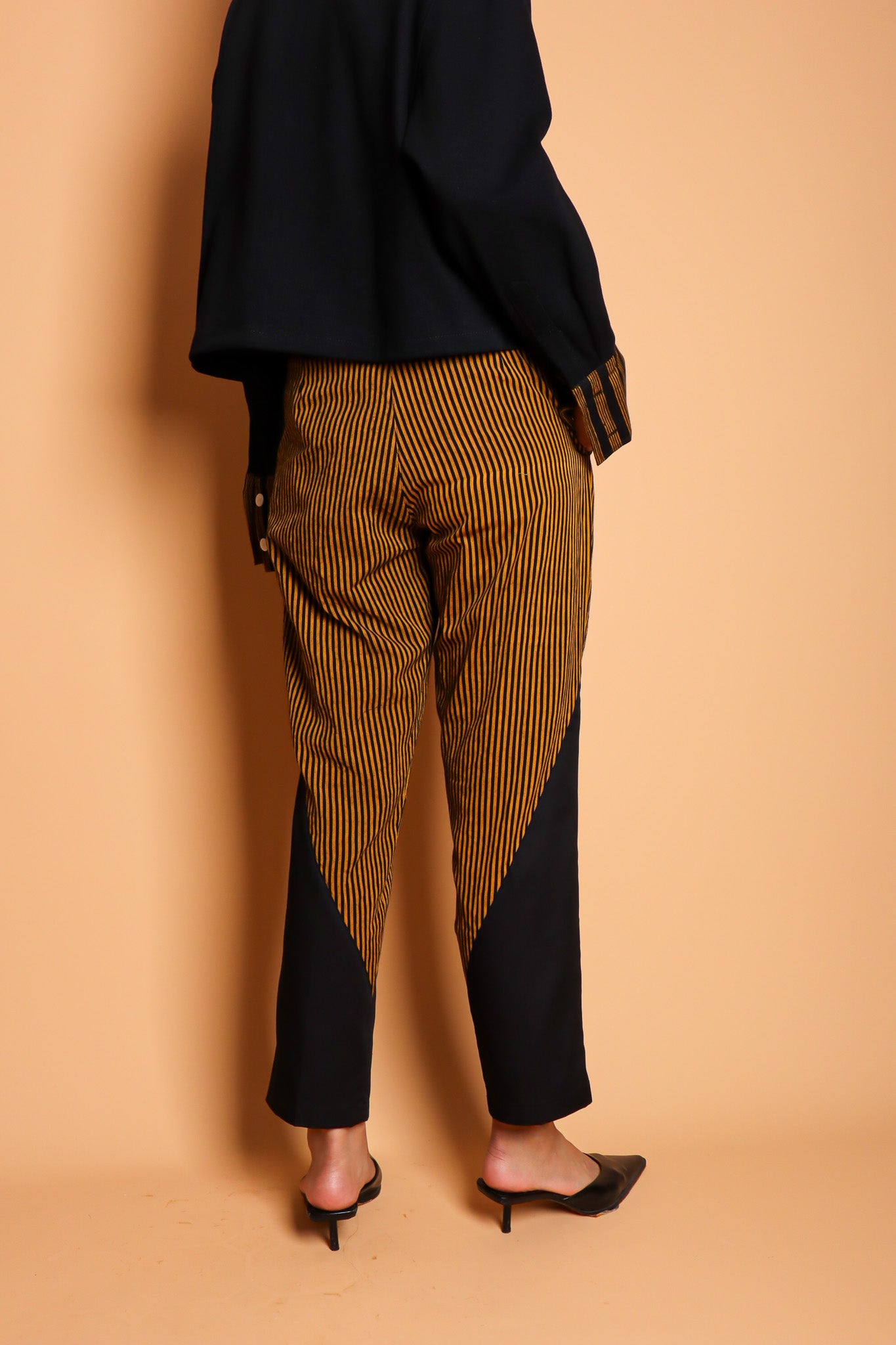 WASTRA MIX PANTS IN YELLOW