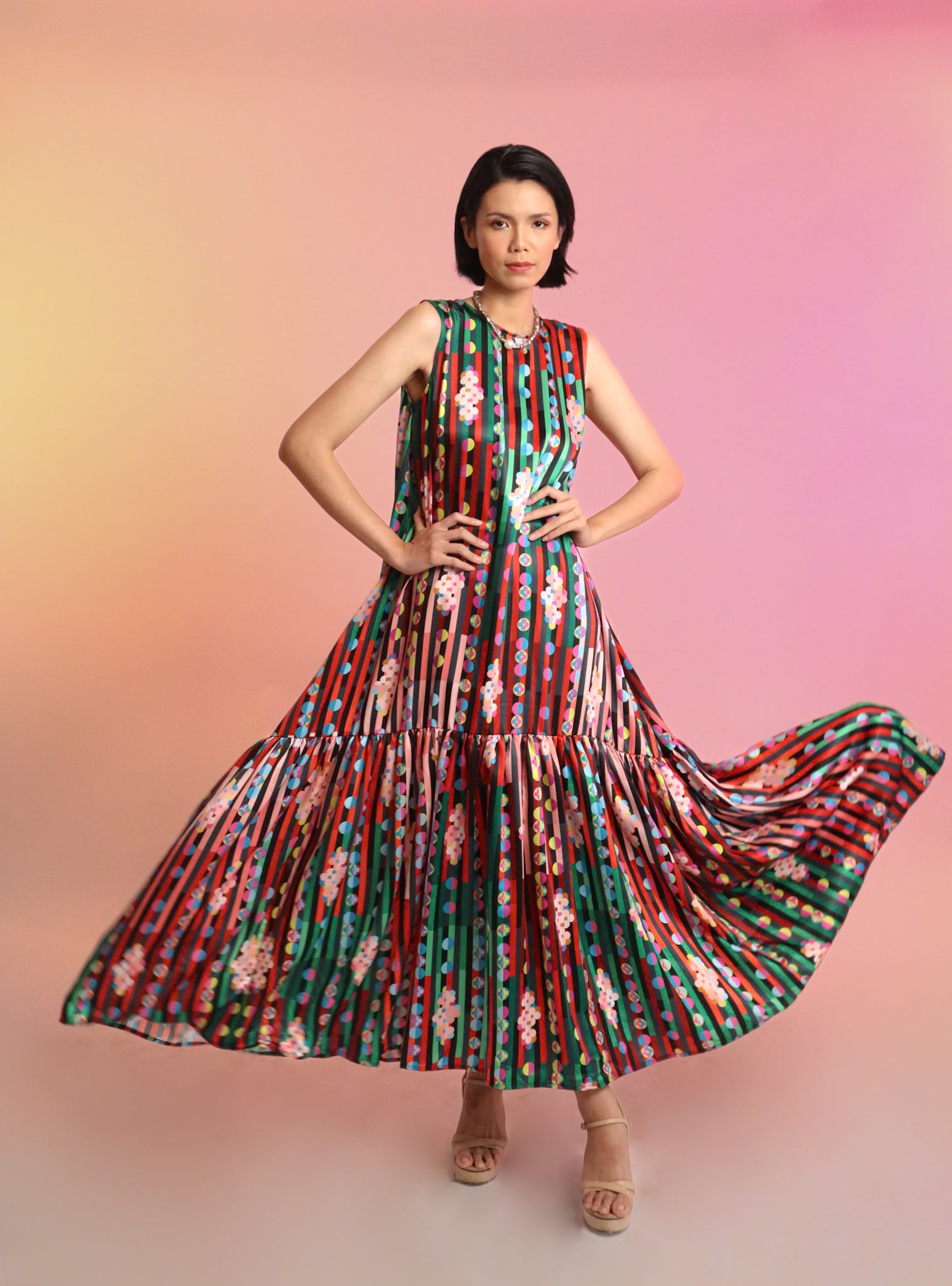 LUMINANCE DIANA DRESS IN MAUVE