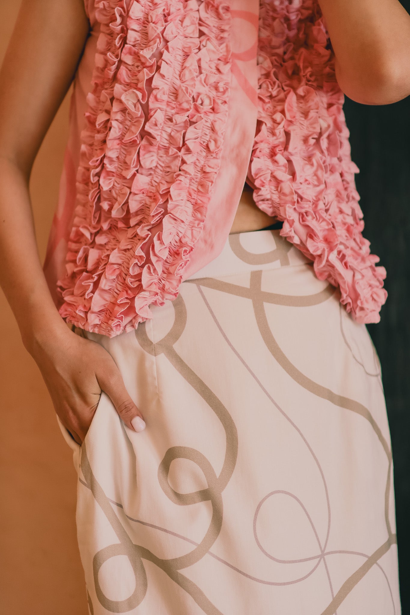 CALLA X ADINIA TWO TONE SKIRT IN PINK