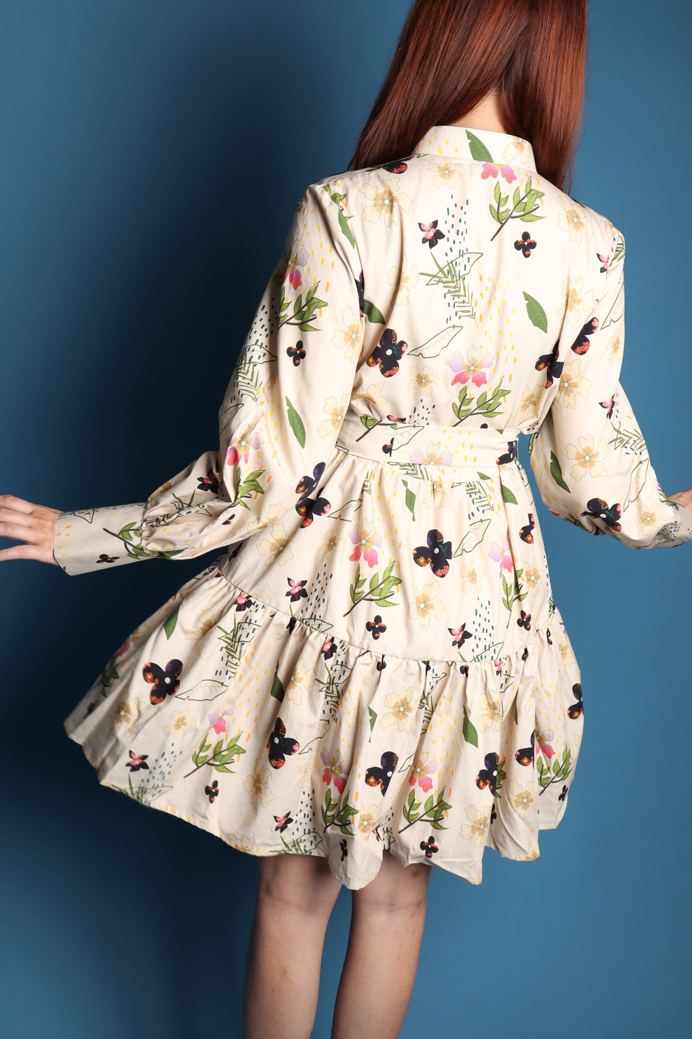 BW FLOWER MIDI DRESS