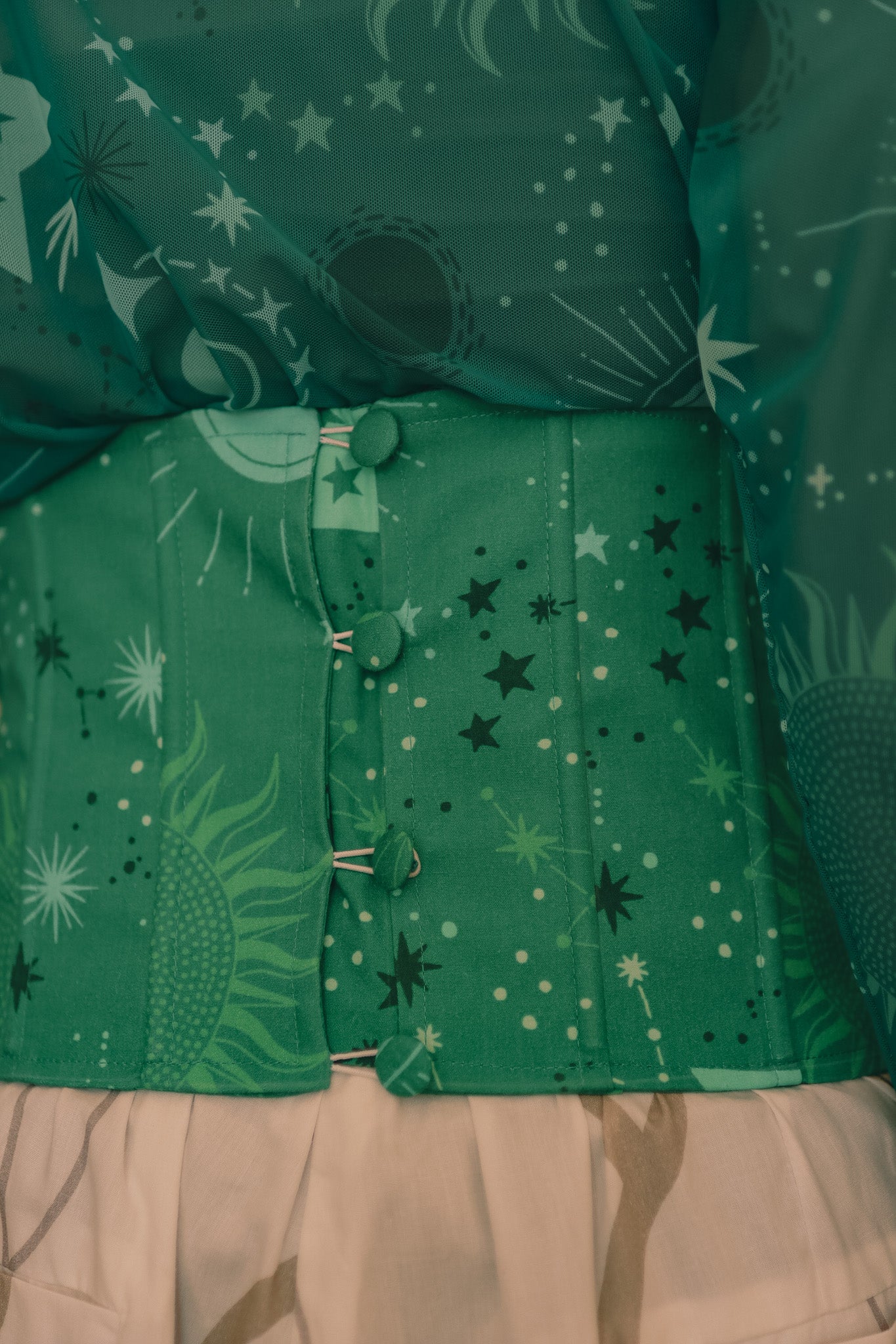 CALLA X ADINIA CAMISOLE IN GREEN