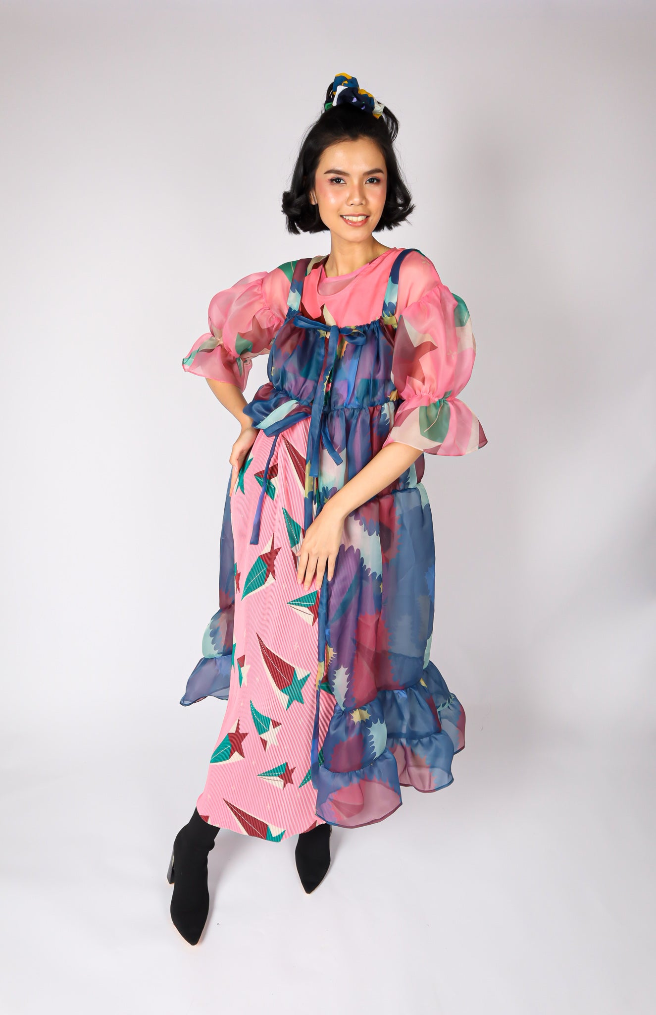 MYPHLORA ORGANZA OUTER DRESS