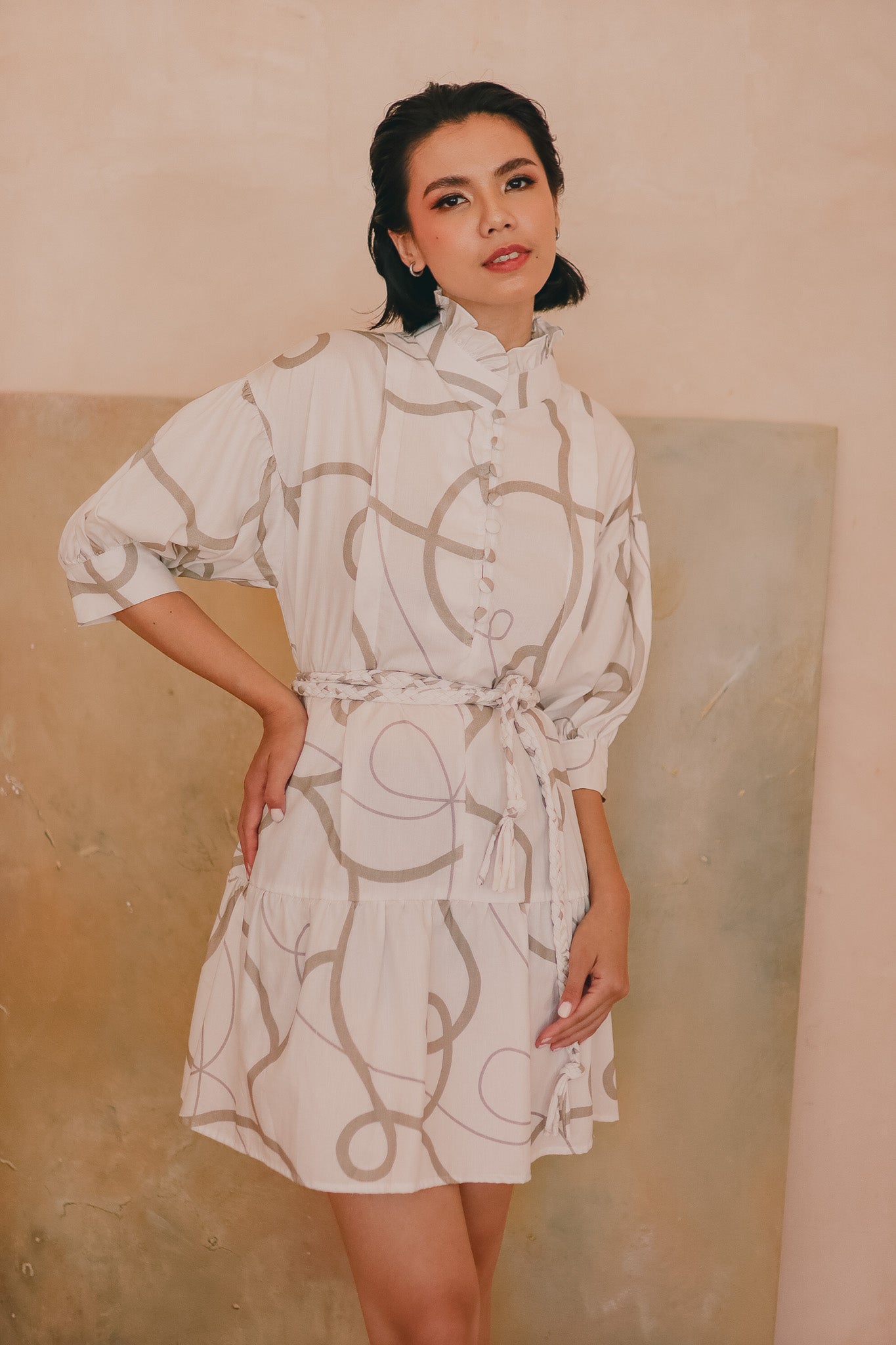 CALLA X ADINIA MIDI DRESS IN IVORY