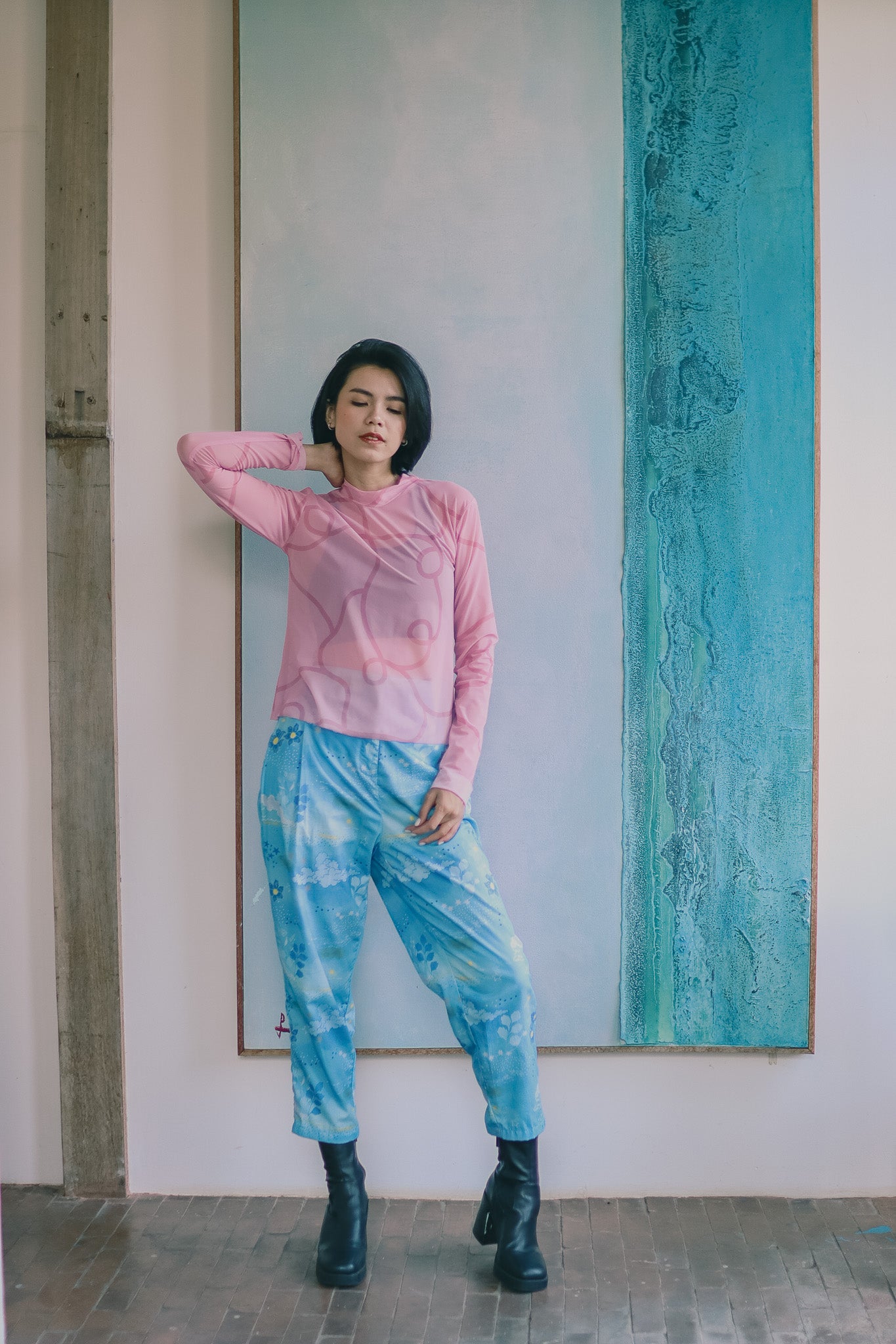 CALLA X ADINIA MESH TOP IN PINK