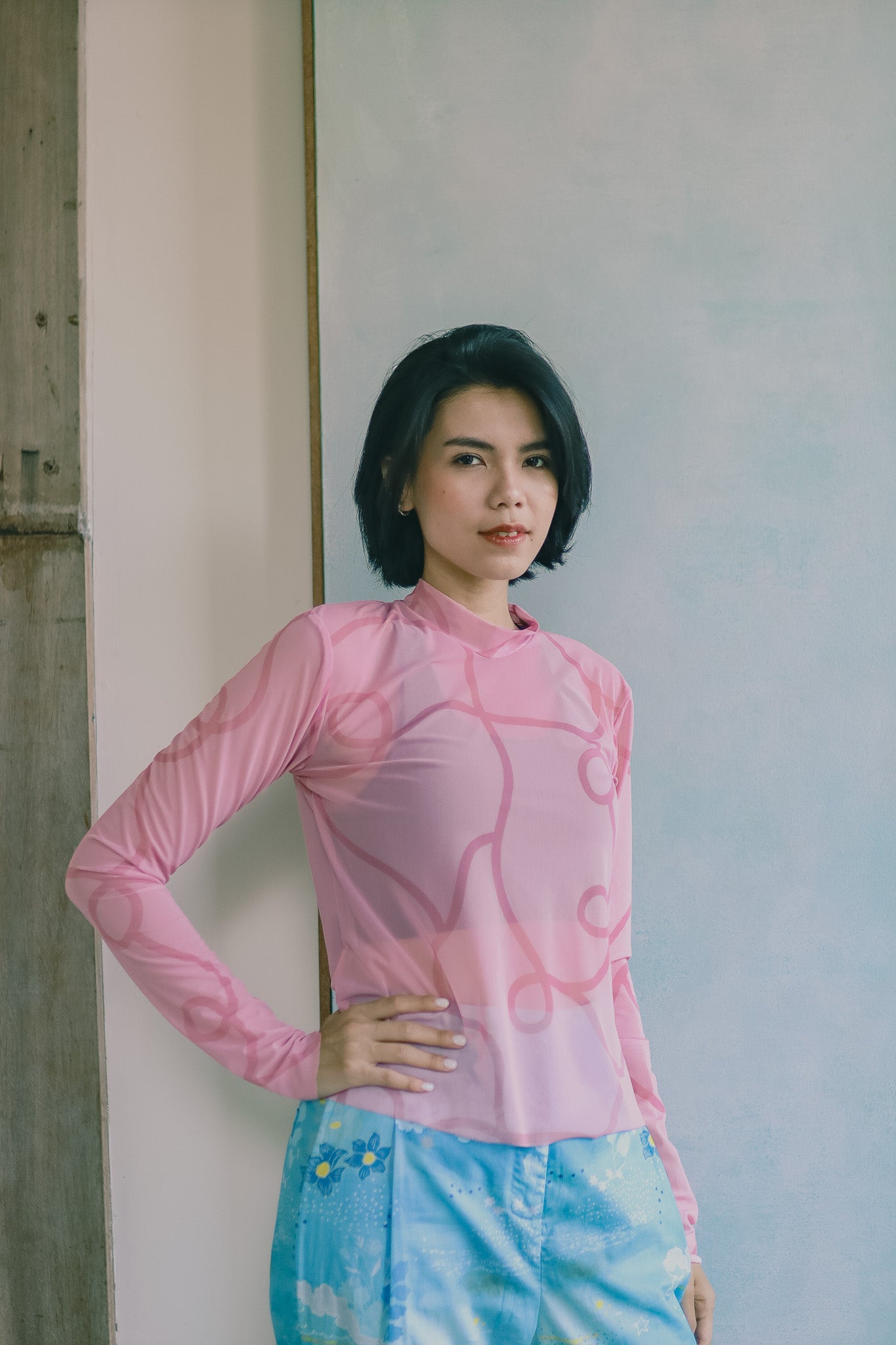 CALLA X ADINIA MESH TOP IN PINK