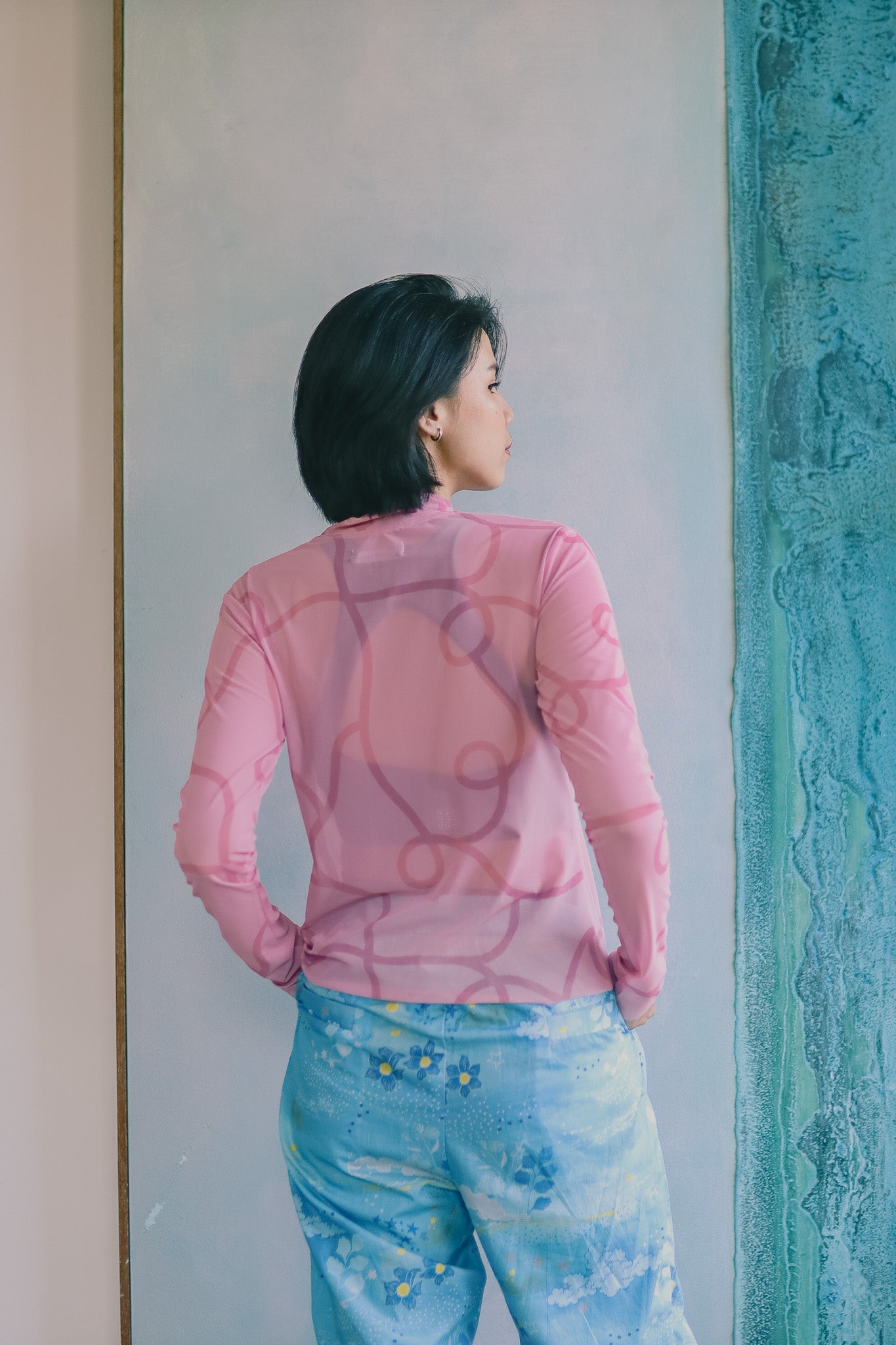 CALLA X ADINIA MESH TOP IN PINK