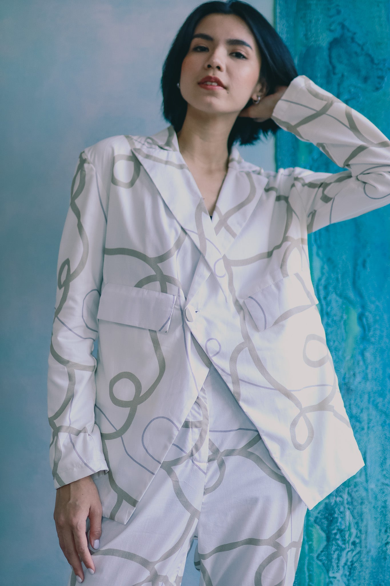 CALLA X ADINIA BLAZER IN IVORY