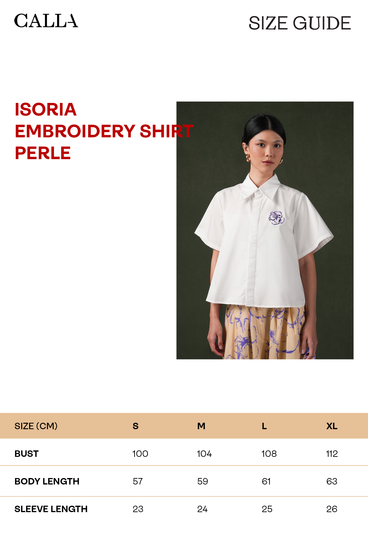 Isoria Embroidery Shirt - Perle