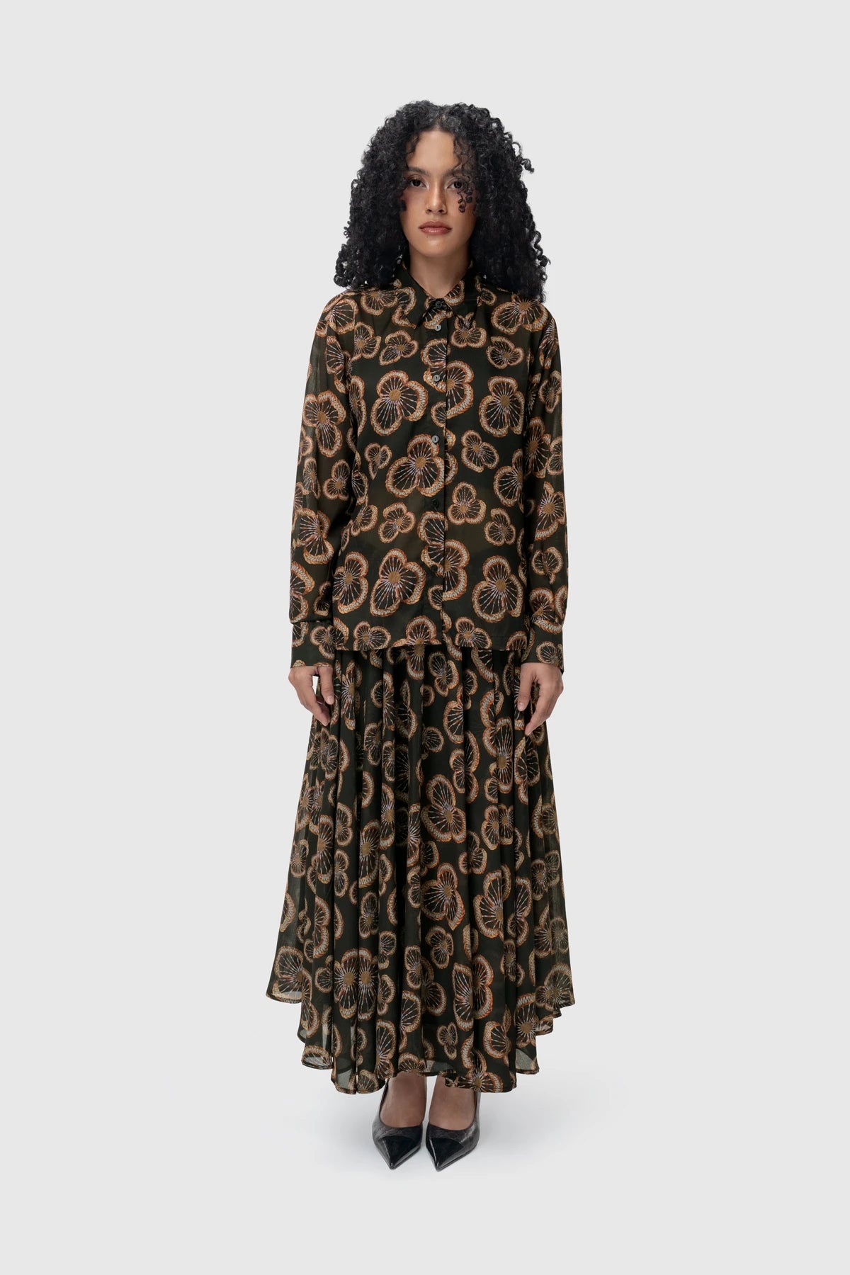 Ixora Circle Skirt - Flame