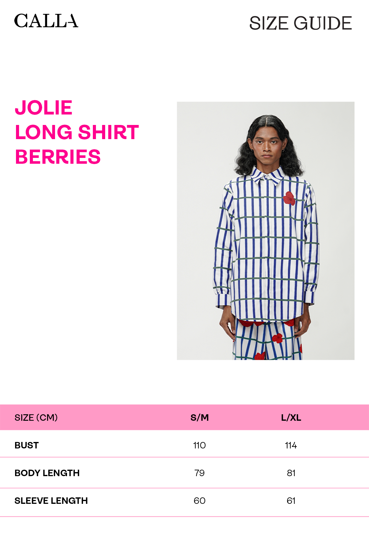 Jolie Long Shirt - Berries