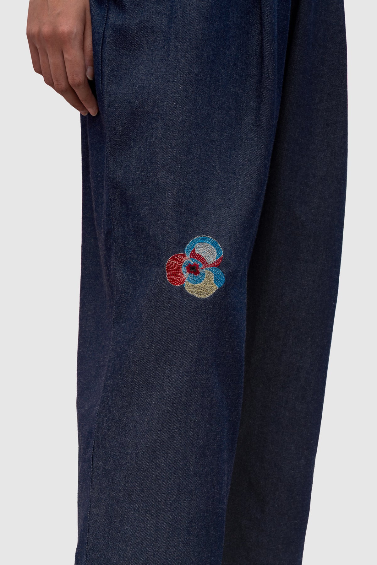 Kavya Barrel Pants - Azure