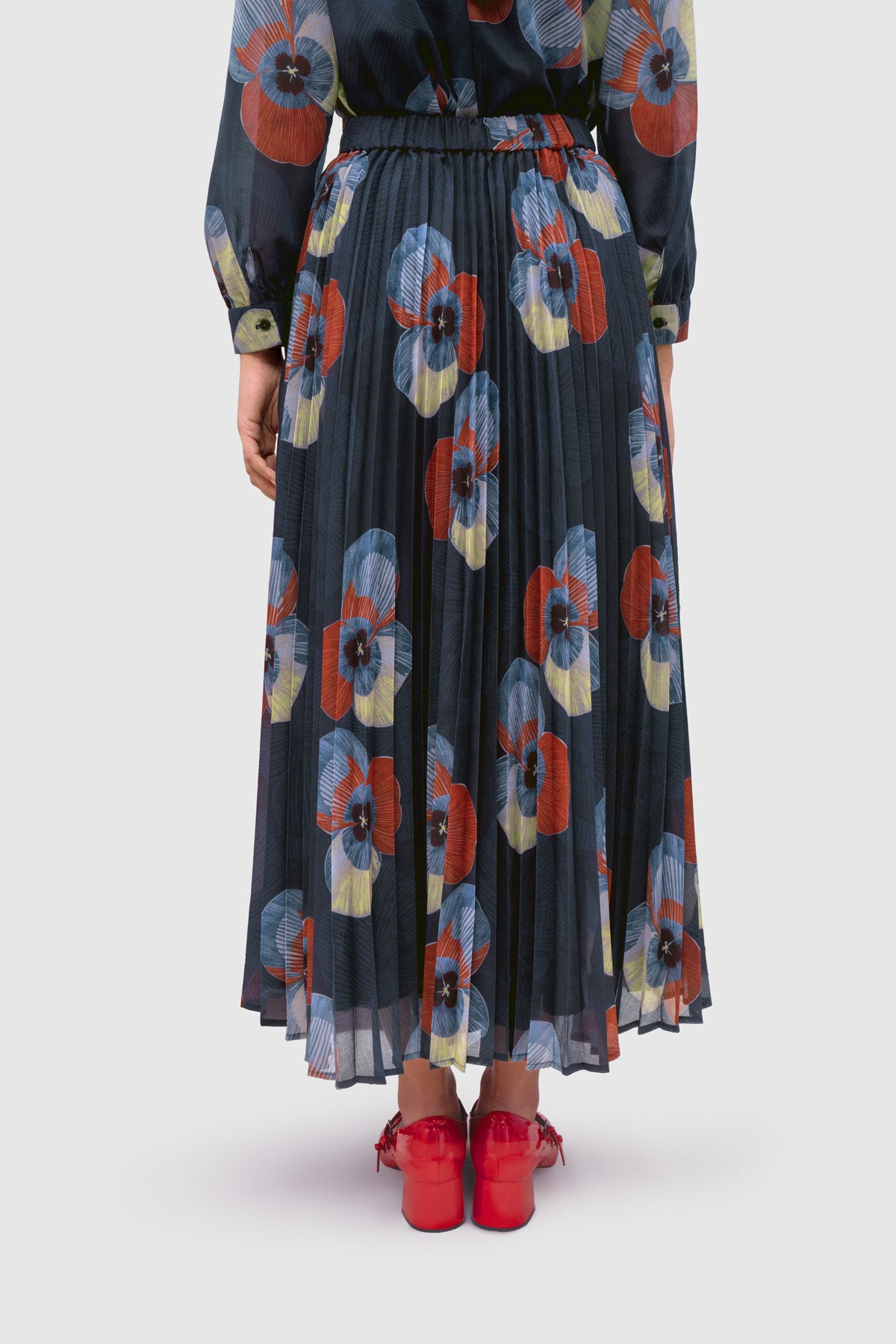 Kavya Pleated Skirt - Azure