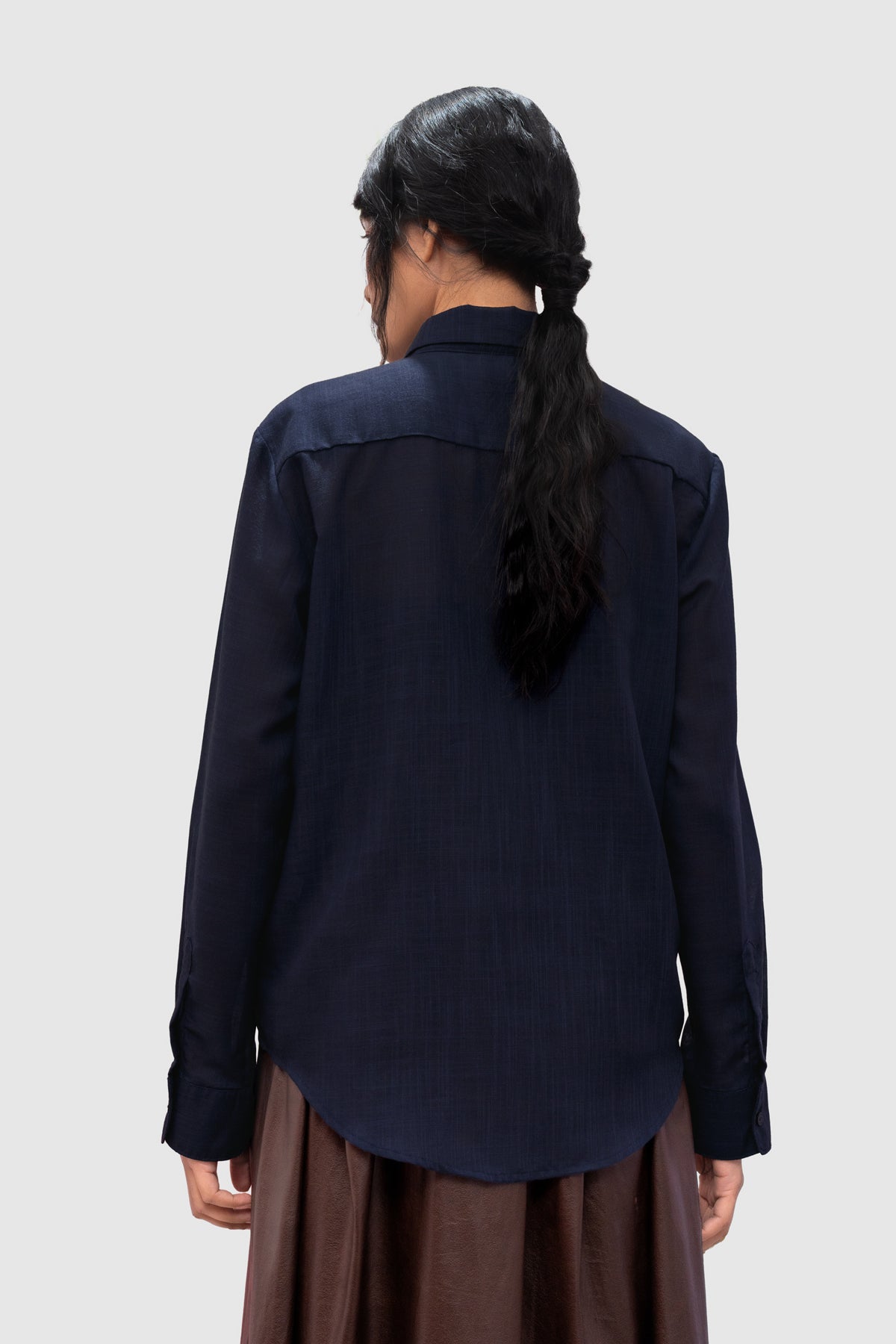 Kavya See-Through Shirt - Azure