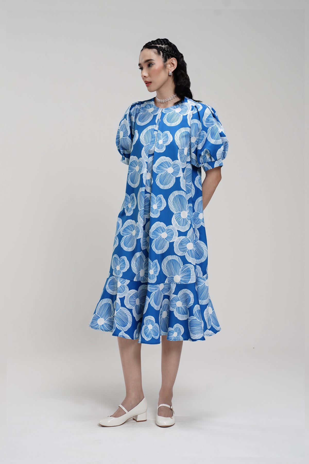 Karmen Midi Dress - Blue