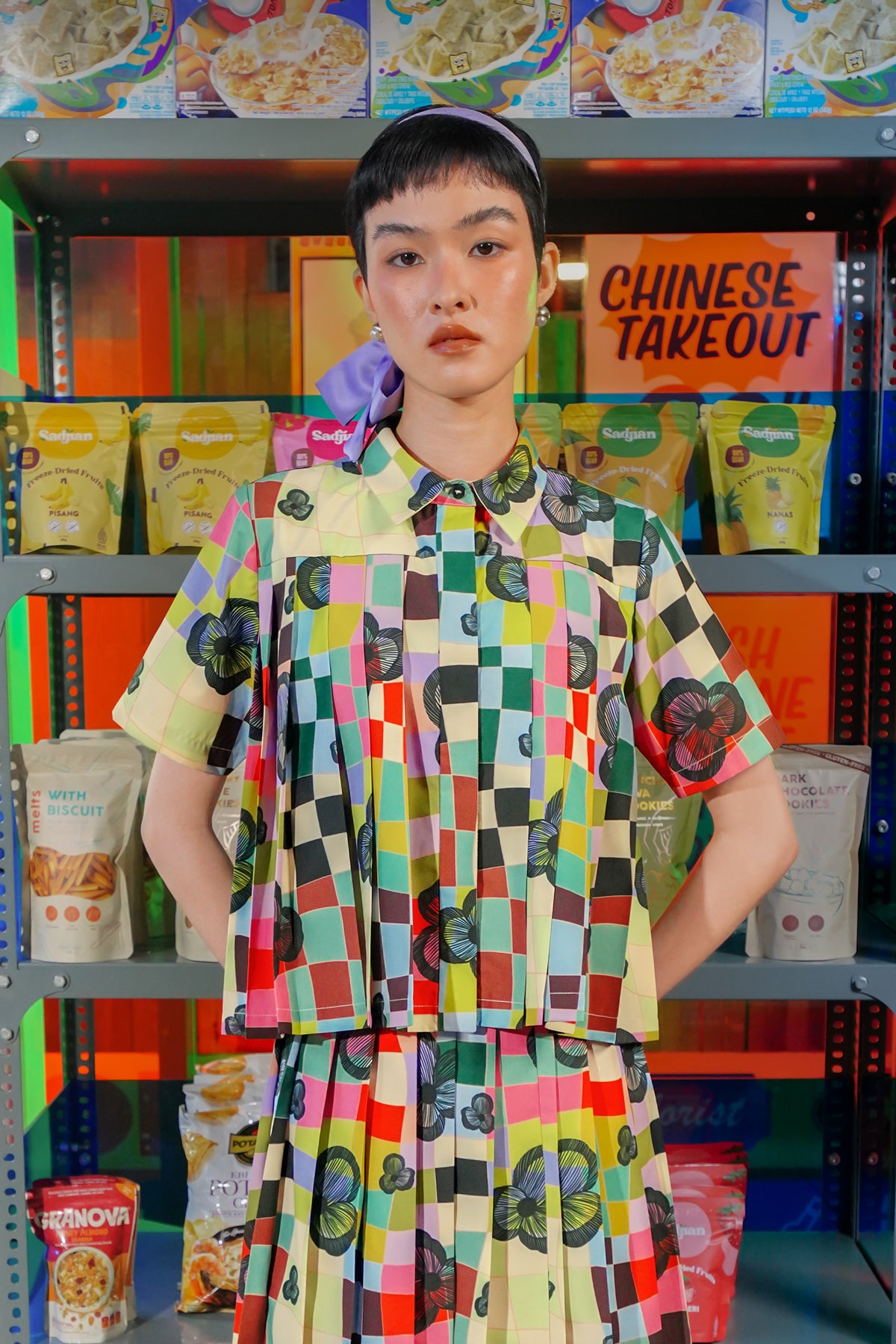 Lucid Bloom Pleated Shirt - Hues