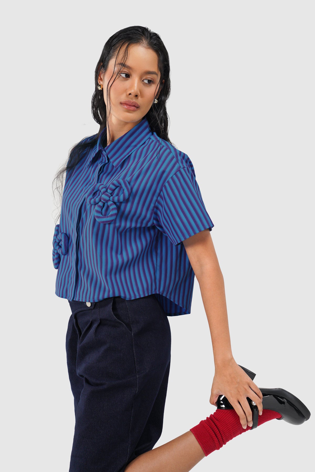 Luna Crop Shirt - Twilight