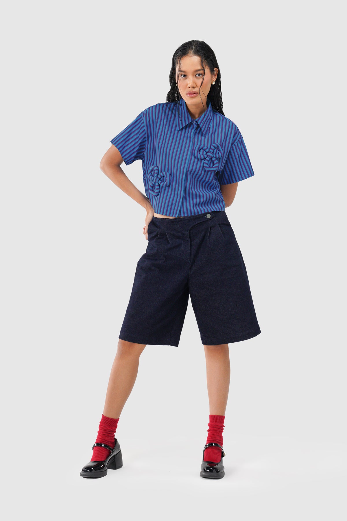 Luna Crop Shirt - Twilight