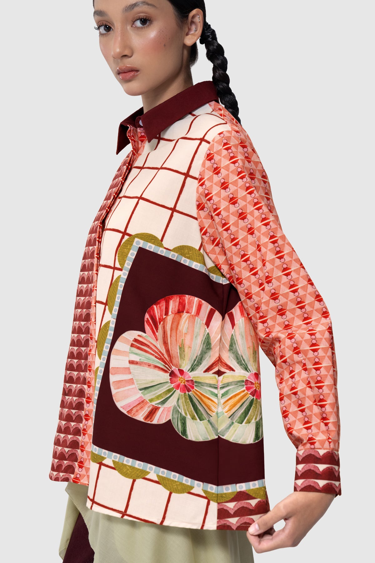 Mesh Motley Shirt - Terracotta