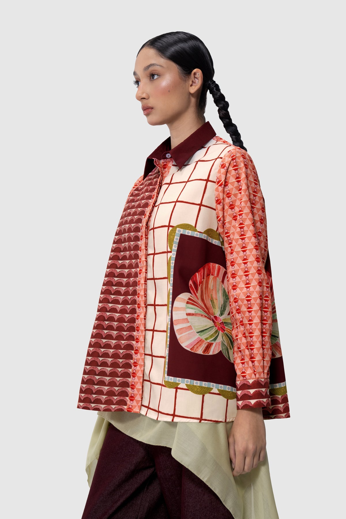 Mesh Motley Shirt - Terracotta