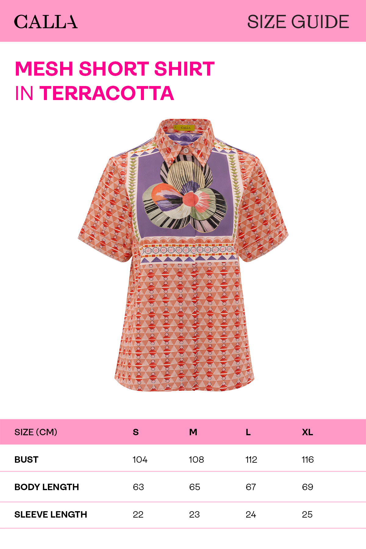 Mesh Short Shirt - Terracotta