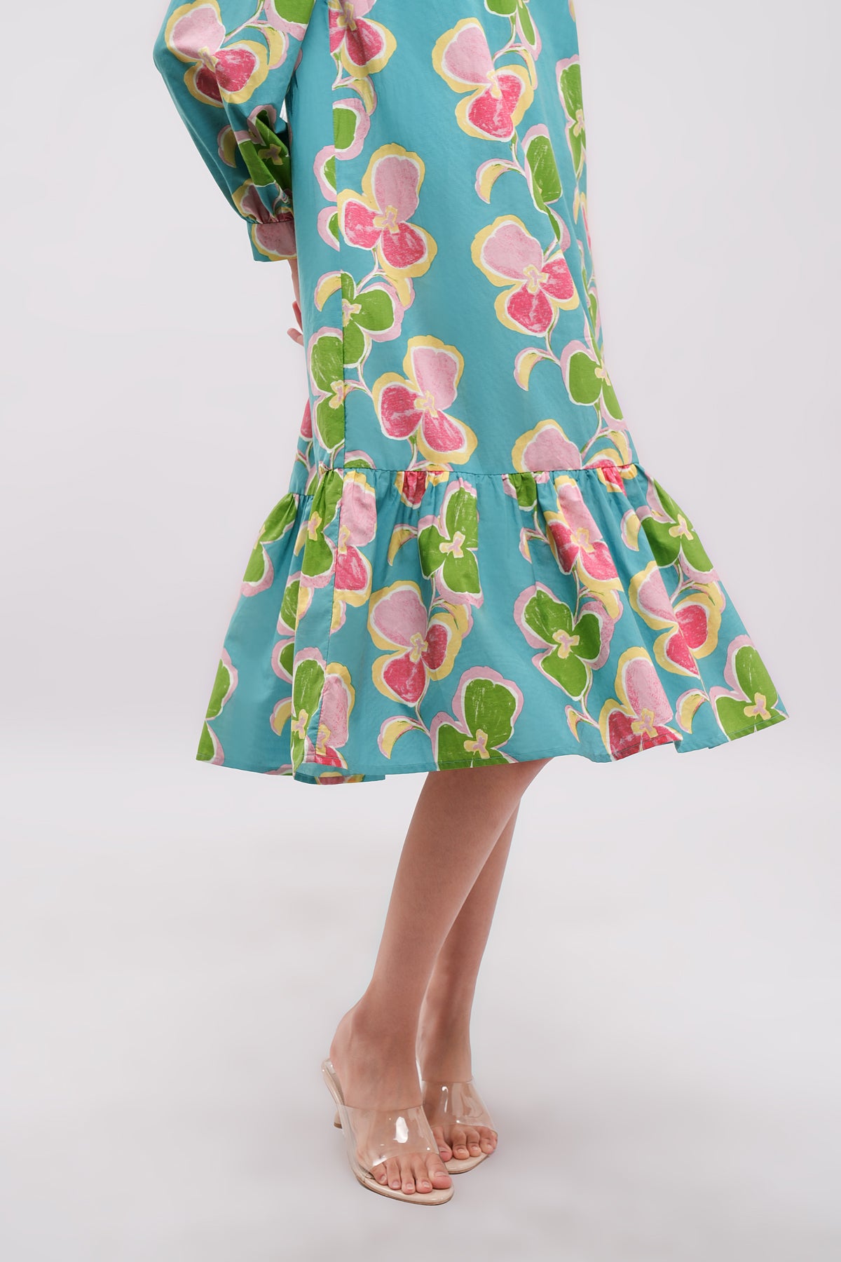 Mirae Ruffle Dress - Carribean