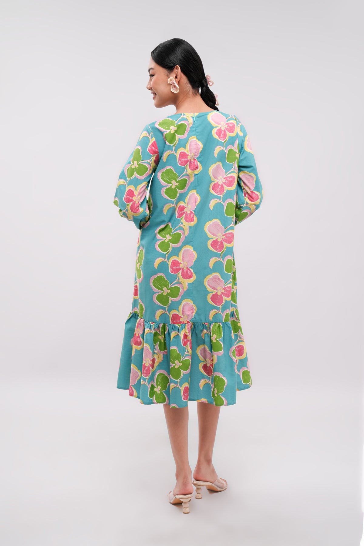 Mirae Ruffle Dress - Carribean