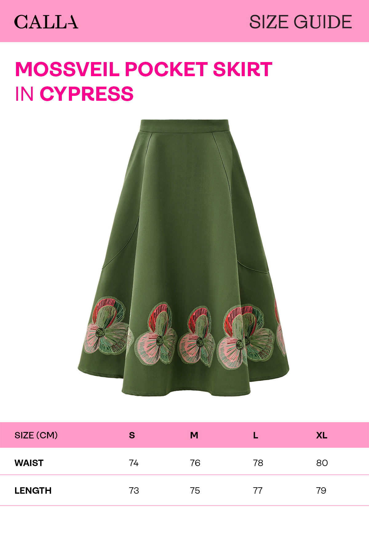 Mossveil Pocket Skirt - Cypress