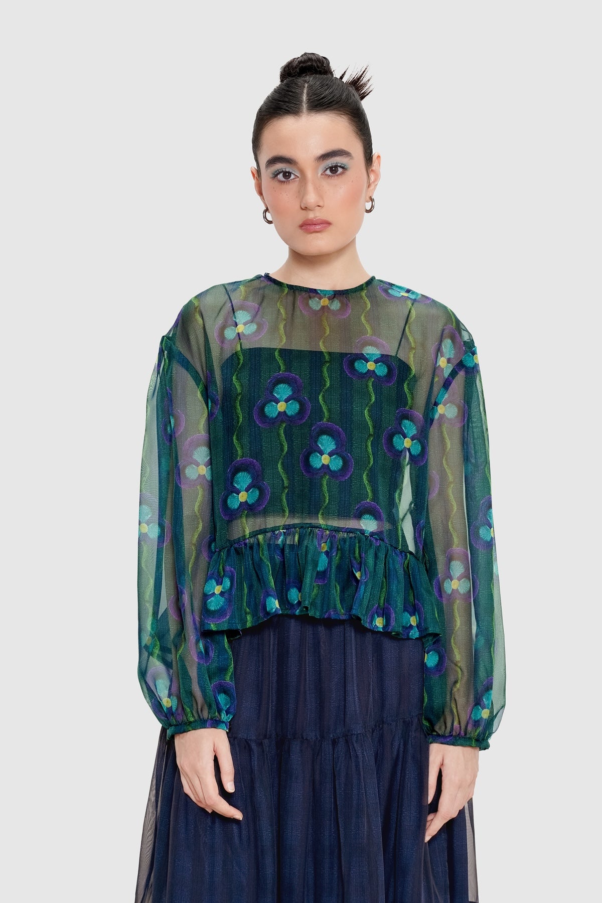 Mossy Sheer Blouse - Arbor