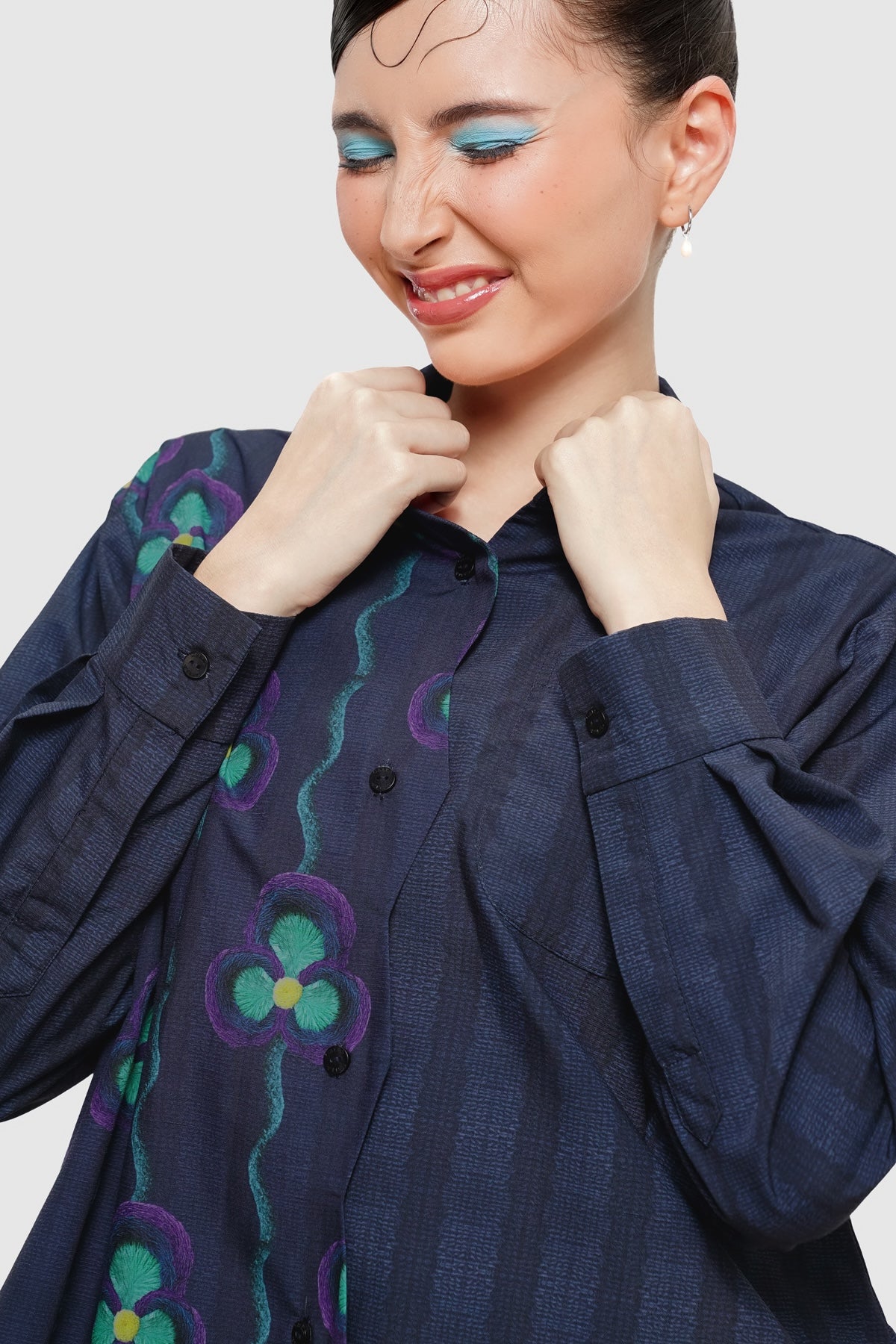 Mossy Zigzag Shirt - Nocturne