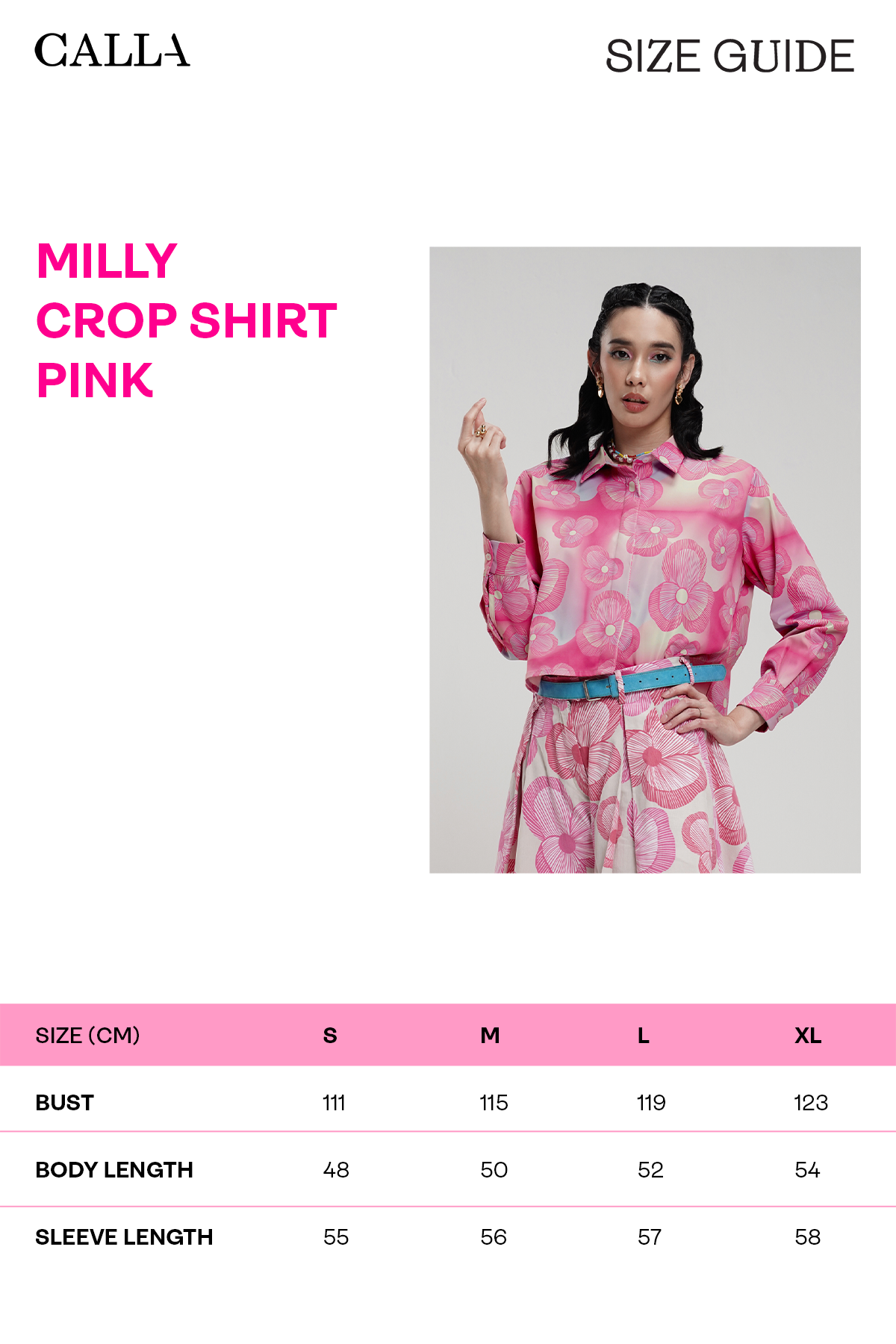 Milly Crop Shirt - Pink