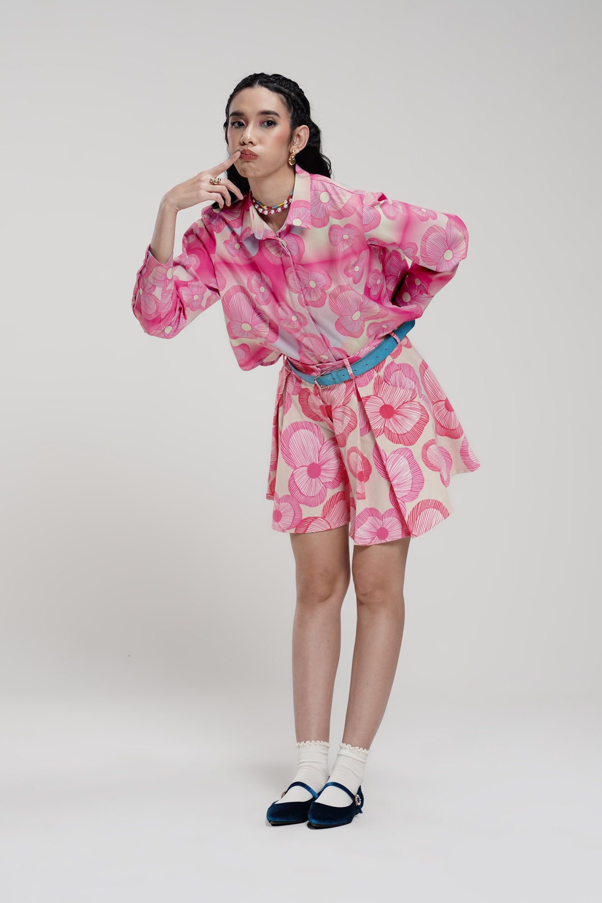 Milly Crop Shirt - Pink