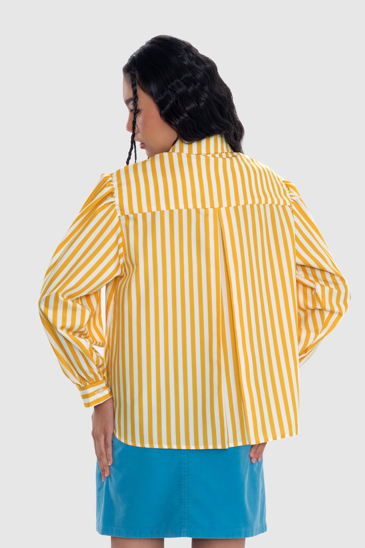 Mimosa Appliqué Shirt - Goldenrod