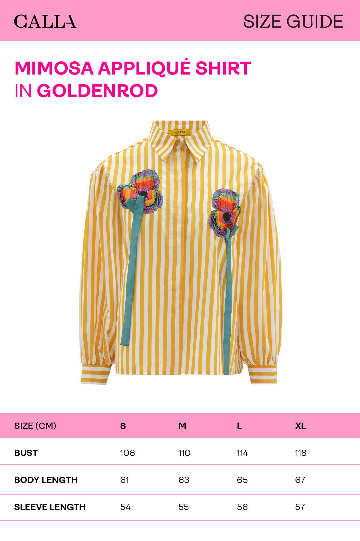 Mimosa Appliqué Shirt - Goldenrod
