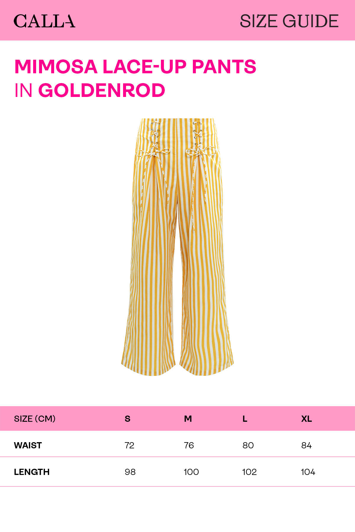 Mimosa Lace-Up Pants - Goldenrod