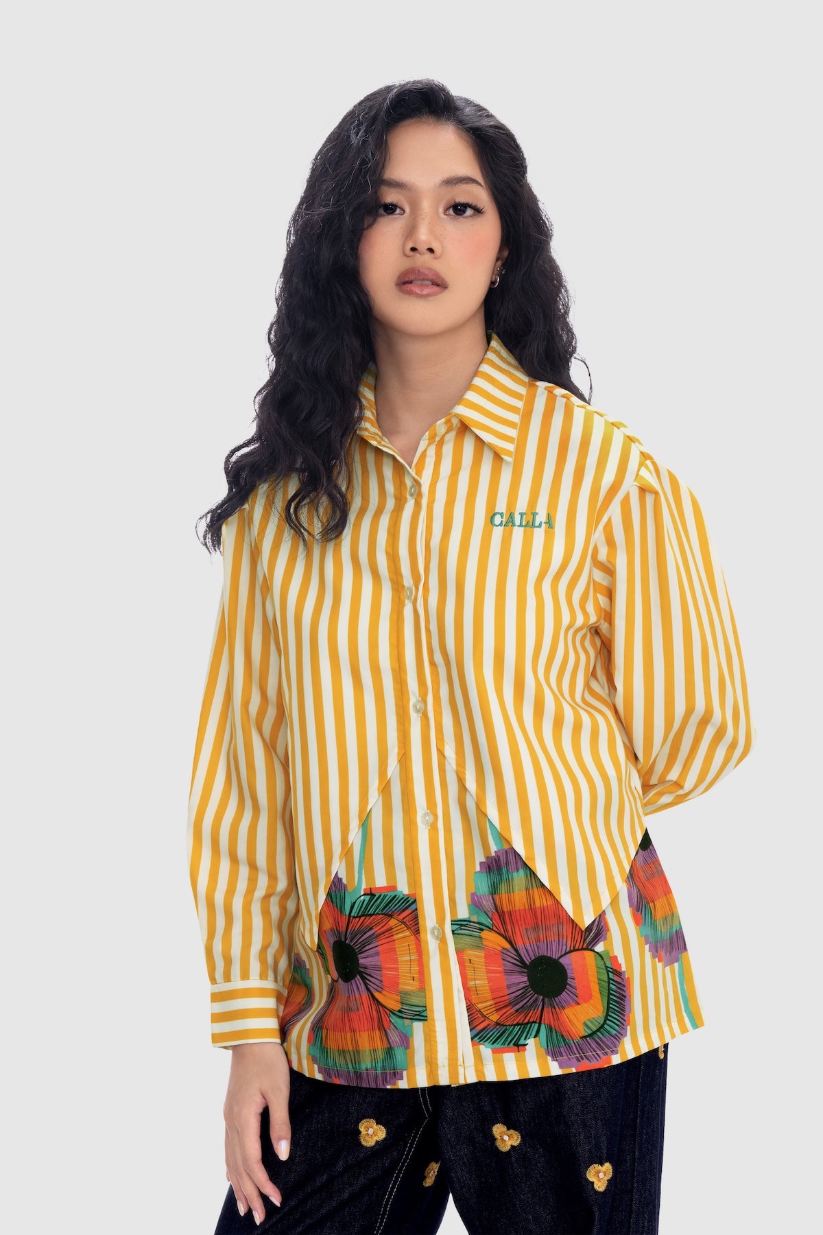 Mimosa Layered Shirt - Goldenrod