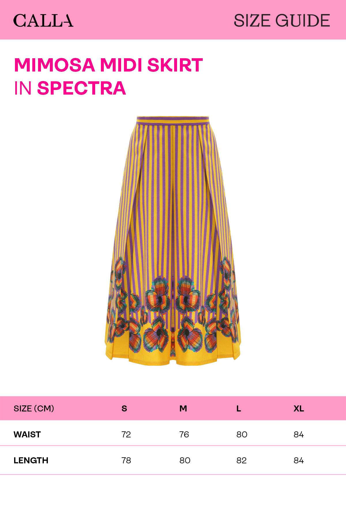 Mimosa Midi Skirt - Spectra