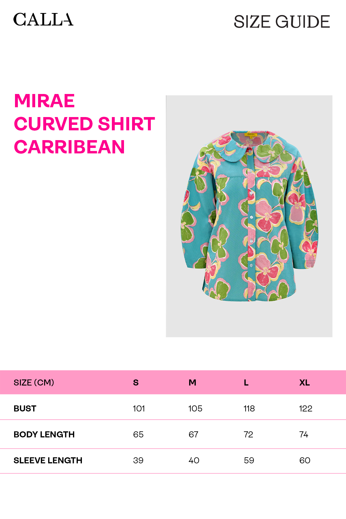 Mirae Curved Shirt - Carribean