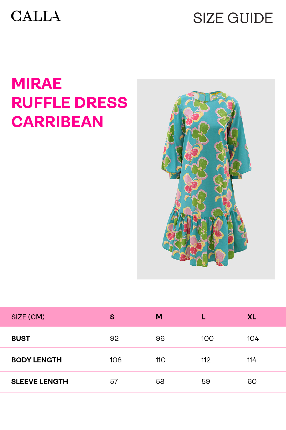 Mirae Ruffle Dress - Carribean