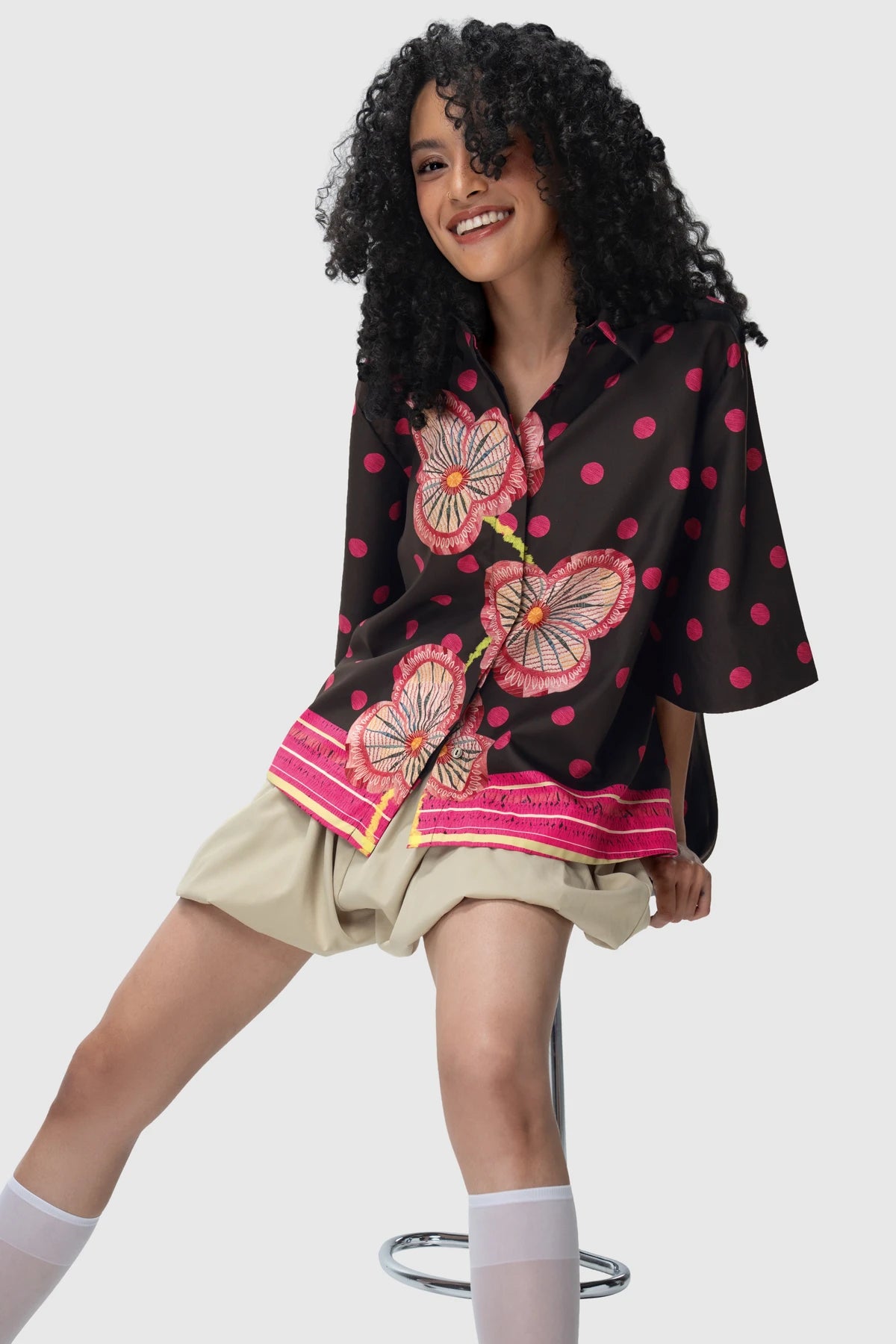 Nyx Flare Shirt - Pink Glo
