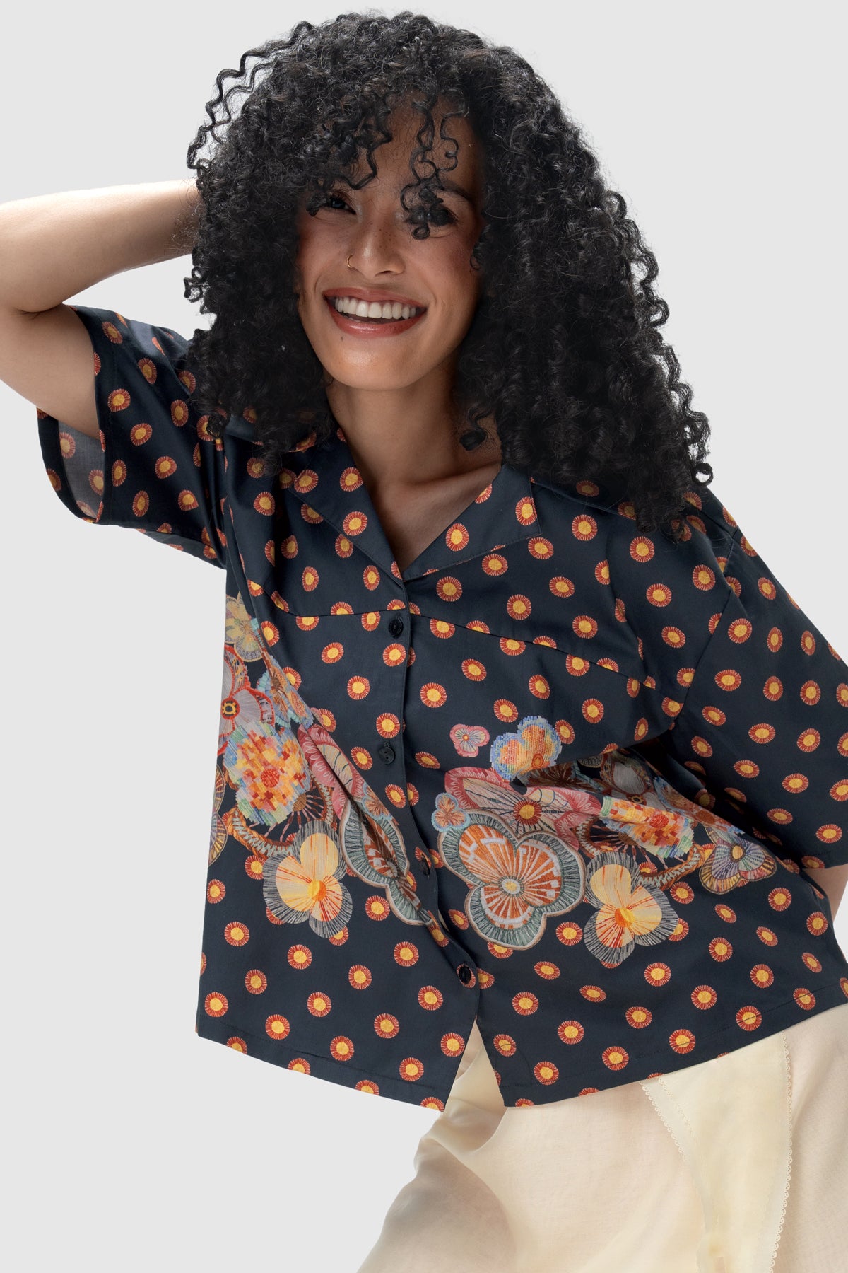 Noctra Bowling Shirt - Flames