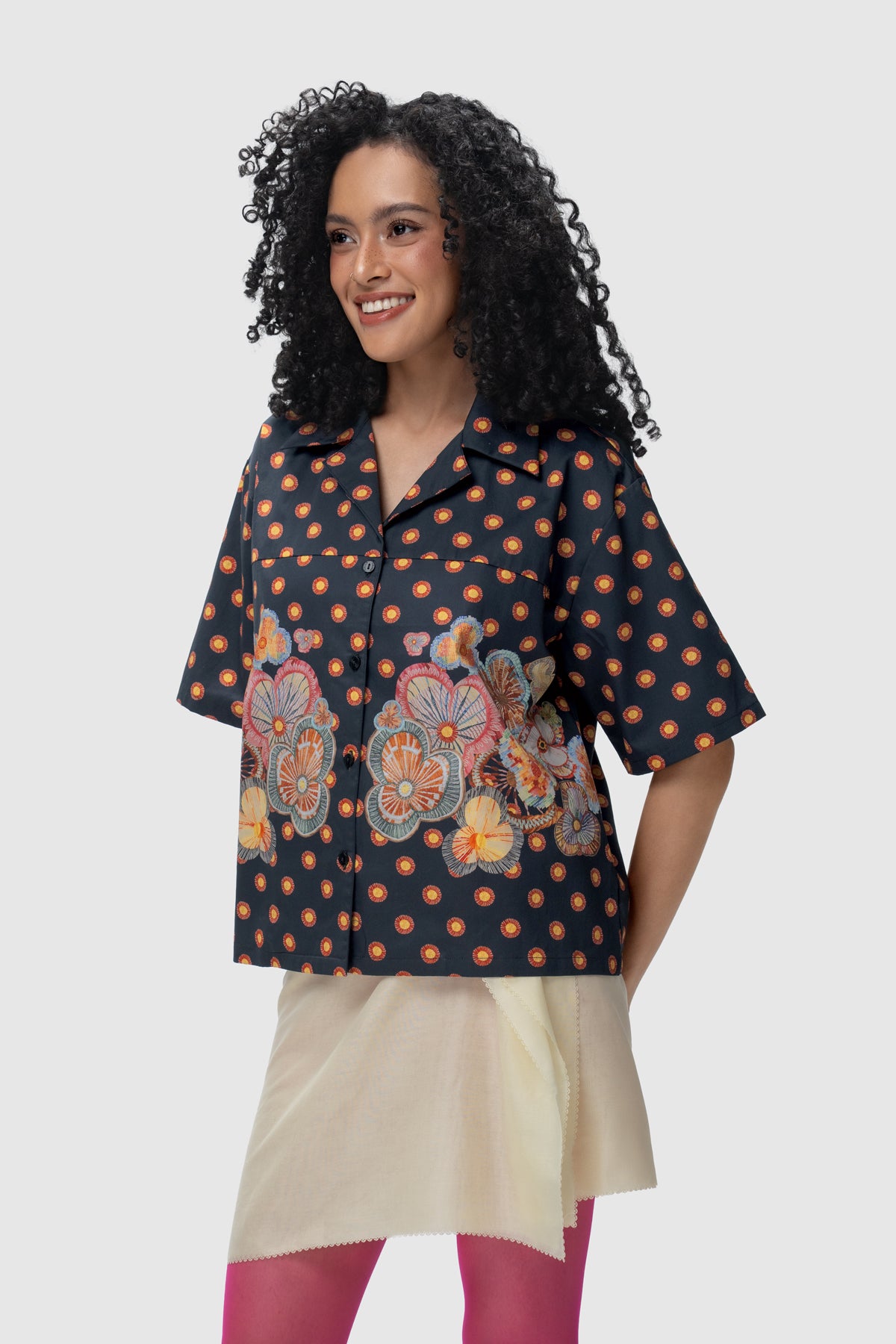 Noctra Bowling Shirt - Flames