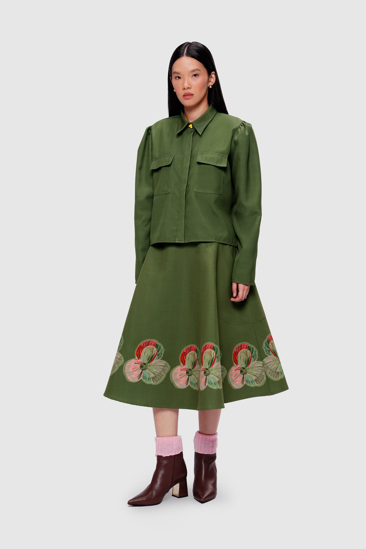 Pansy Work Shirt - Cypress