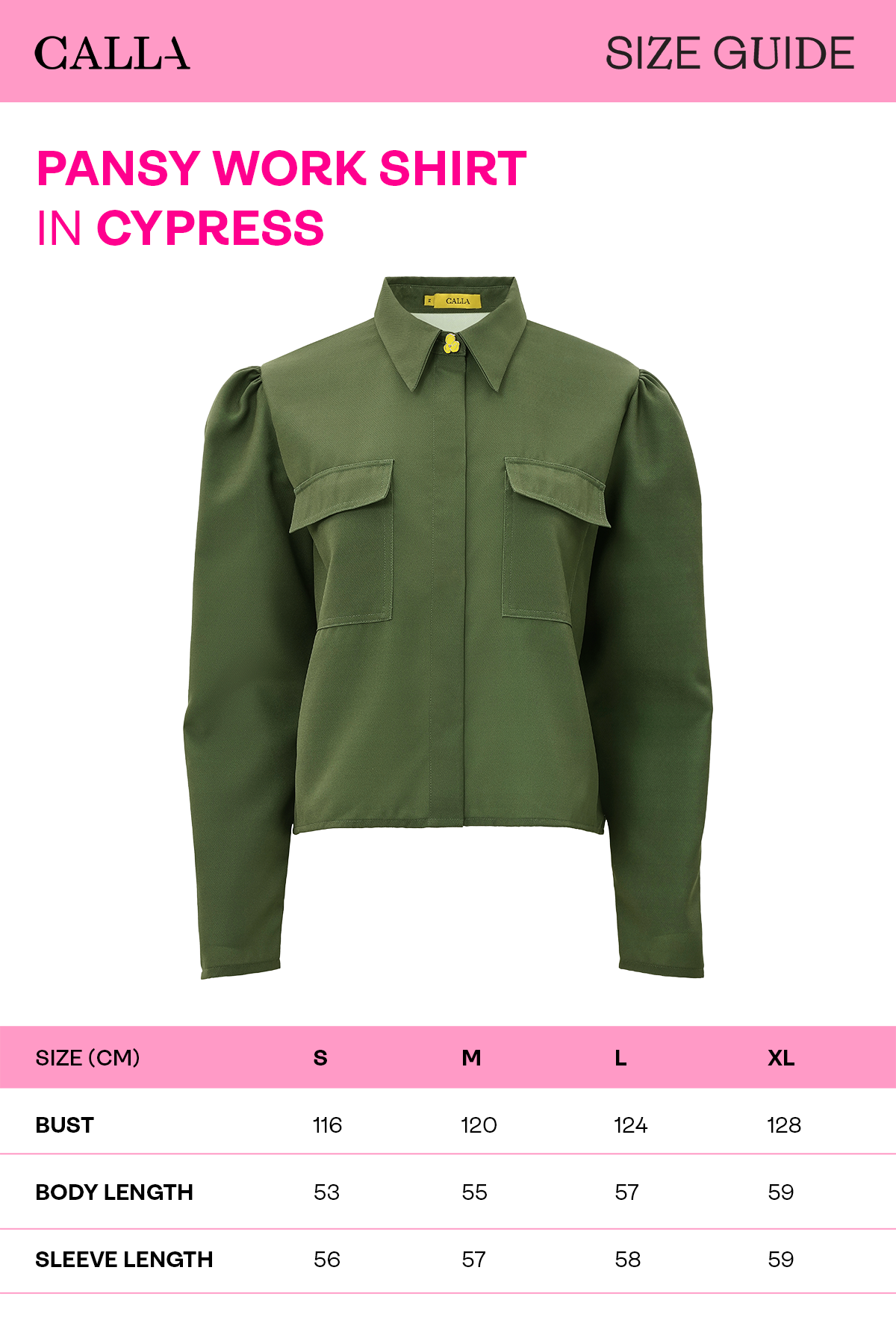 Pansy Work Shirt - Cypress